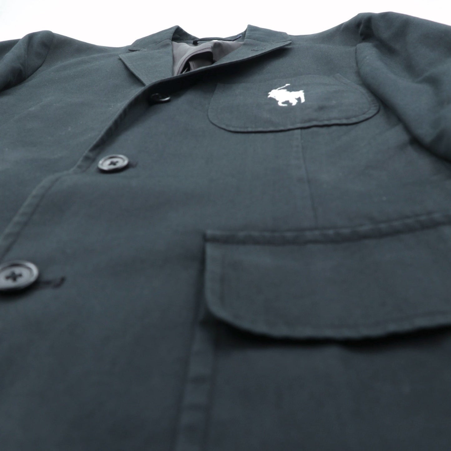 POLO GOLF RALPH LAUREN ビッグポニー 刺繍 ブレザー 3B テーラードジャケット M ブラック