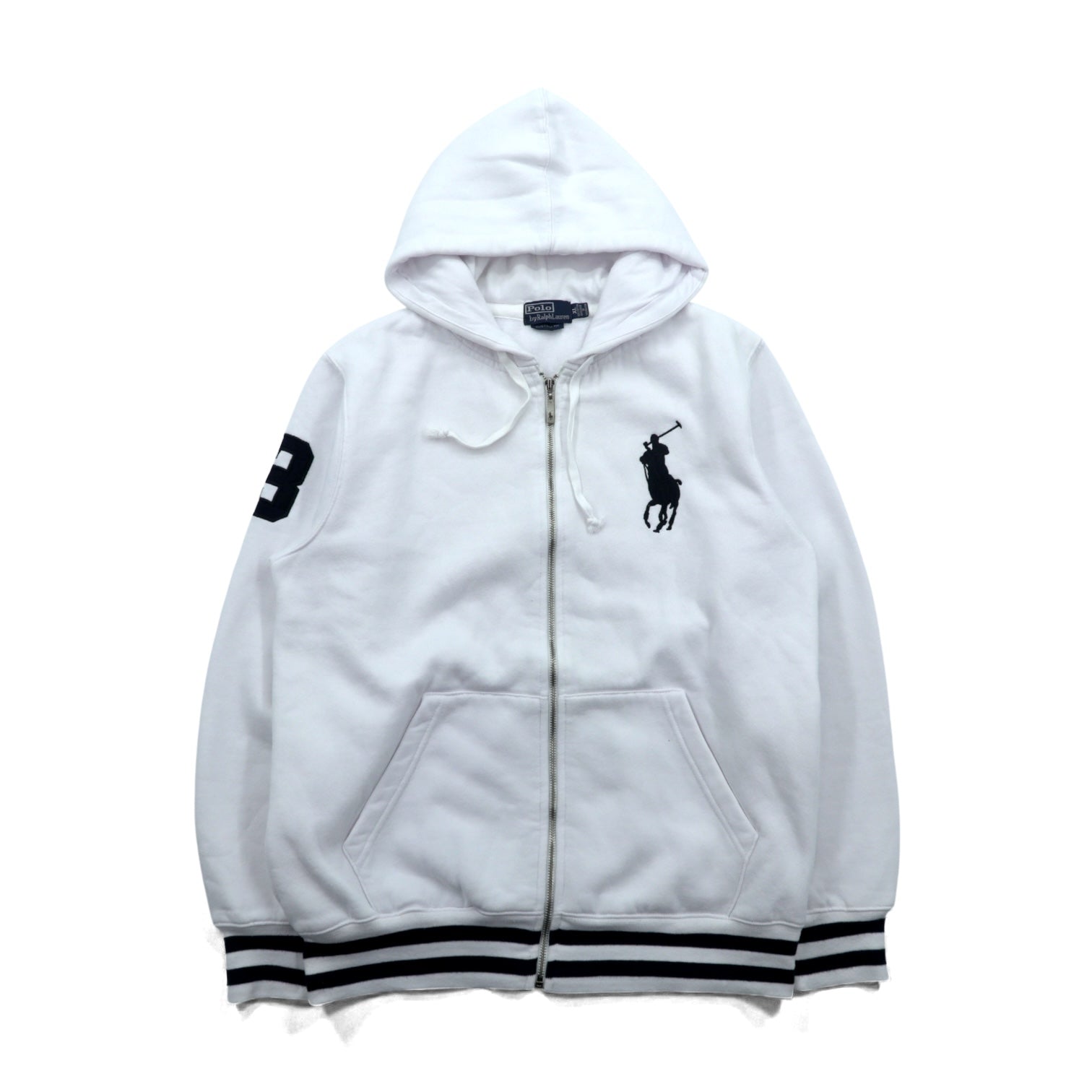 Polo Ralph Lauren 90年代 ビッグポニー刺繍 ジップパーカー XL