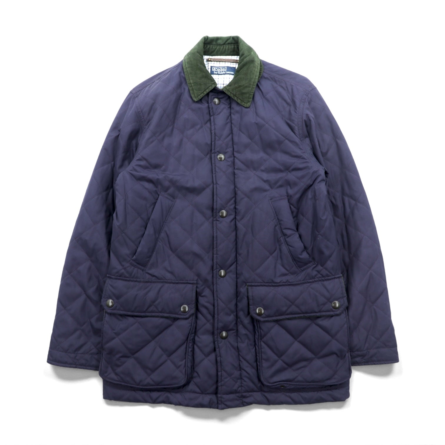 Polo Ralph Lauren 90年代 中綿 キルティングジャケット L ネイビー 襟 