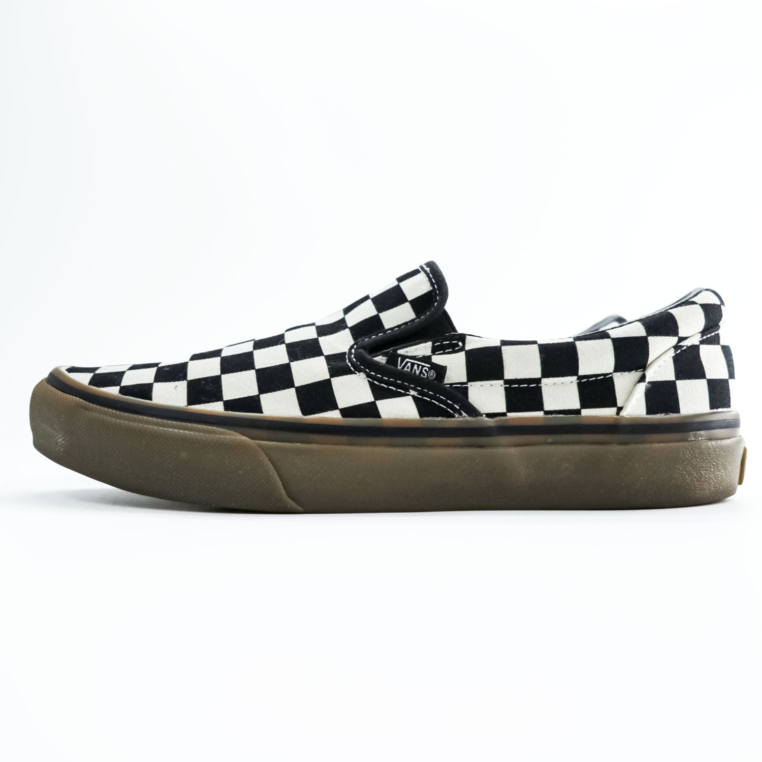 VANS スニーカー 26cm ホワイト, ブラック キャンバス スリッポン 