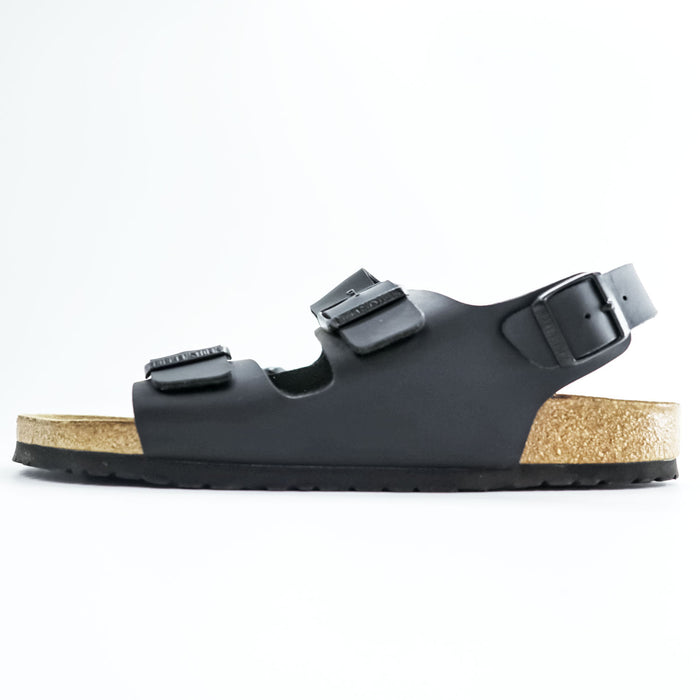 Birkenstock Milano Black Back Strap Sandals Cork Footbed Birko-Flor Made in Germany EU45 US11