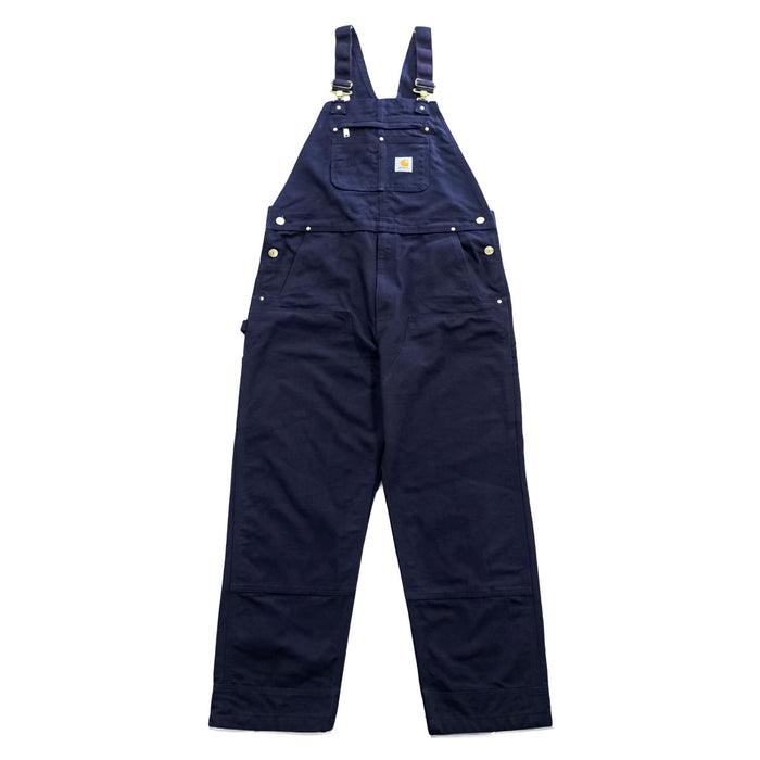 carhartt ダック地 ダブルニー オーバーオール XL 38×32 ネイビー キャンバス 102776-412