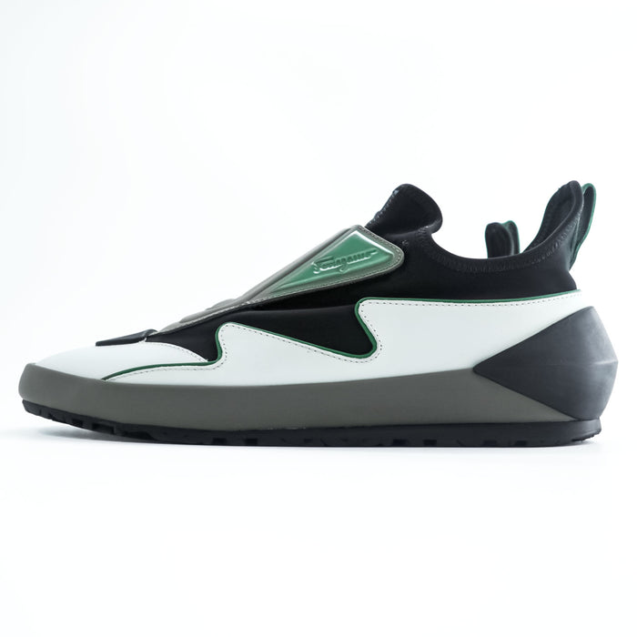 Salvatore Ferragamo Italian Made Sneakers US9 White, Gray, Black Gancini NILE