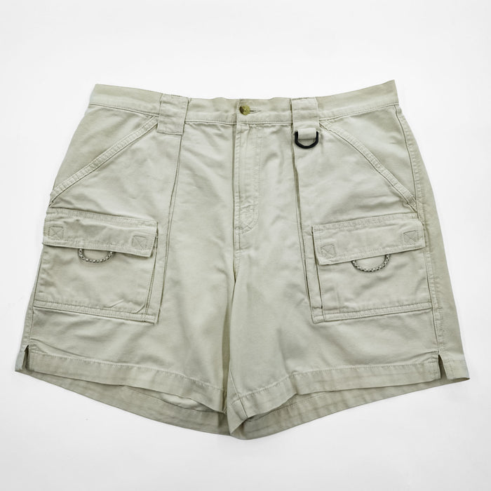 Columbia PFG ダック地 フィッシングカーゴショーツ ショートパンツ L ベージュ キャンバス FM4012