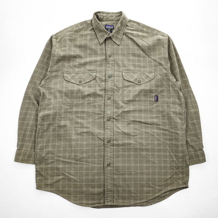 Patagonia Organic Cotton Plaid Long Sleeve Shirt Men's XL Made in Romania
