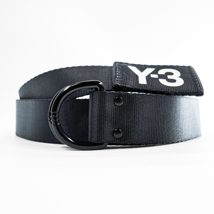 Y-3 ( YOHJI YAMAMOTO × adidas ) Dリング ナイロン ウェビング ロングベルト ブラック LOGO RING BELT
