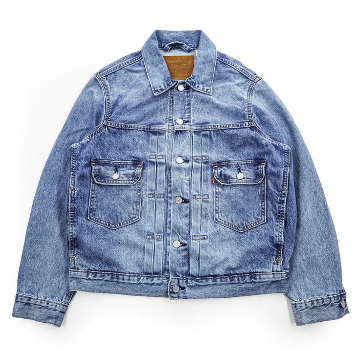 Levi's PREMIUM ビッグE 2ndタイプ デニムジャケット Gジャン S タック プリーツ セルヴィッヂ RELAXED PC9-A7632-0014
