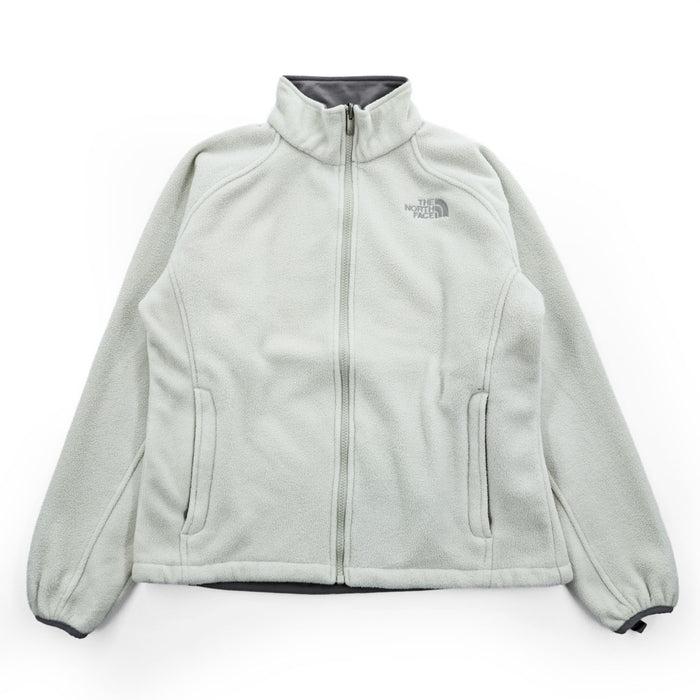 THE NORTH FACE フルジップ フリースジャケット S ホワイト ワンポイントロゴ USA規格 AC6T
