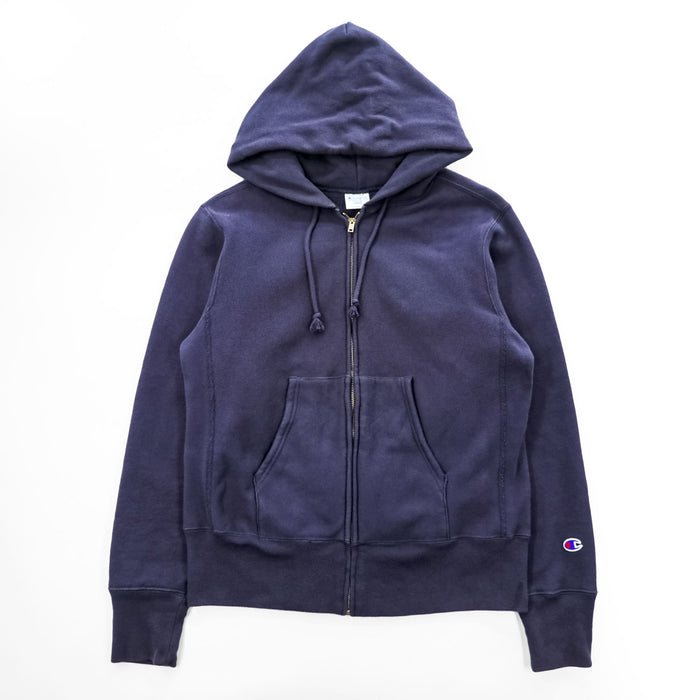 Champion 11.5oz COTTON USA リバースウィーブ REVERSE WEAVE ジップパーカー 青単タグ 復刻 L ネイビー 裏起毛 UNIVERSALジップ フロントポケット C3-Y134