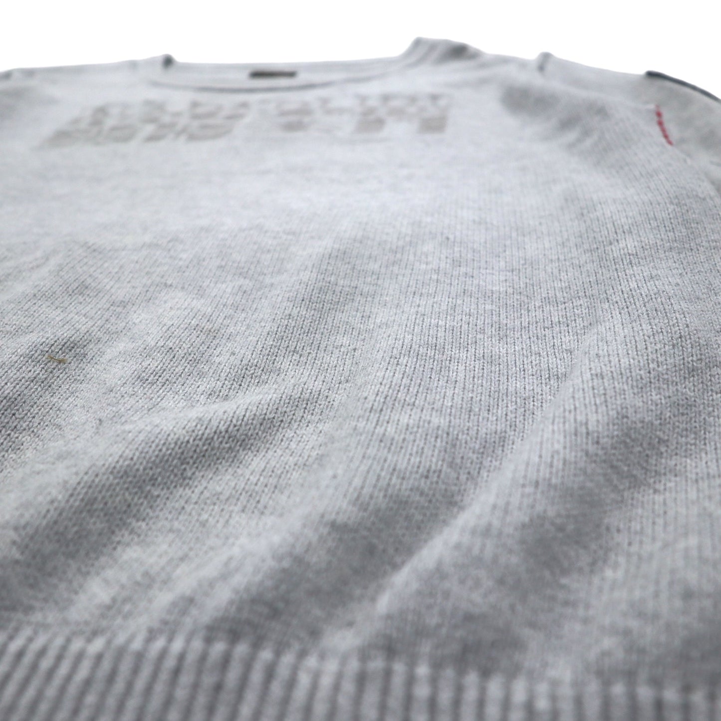 NAPAPIJRI コットン ニット セーター M グレー ワッペン S13-DELEVEN S1358E