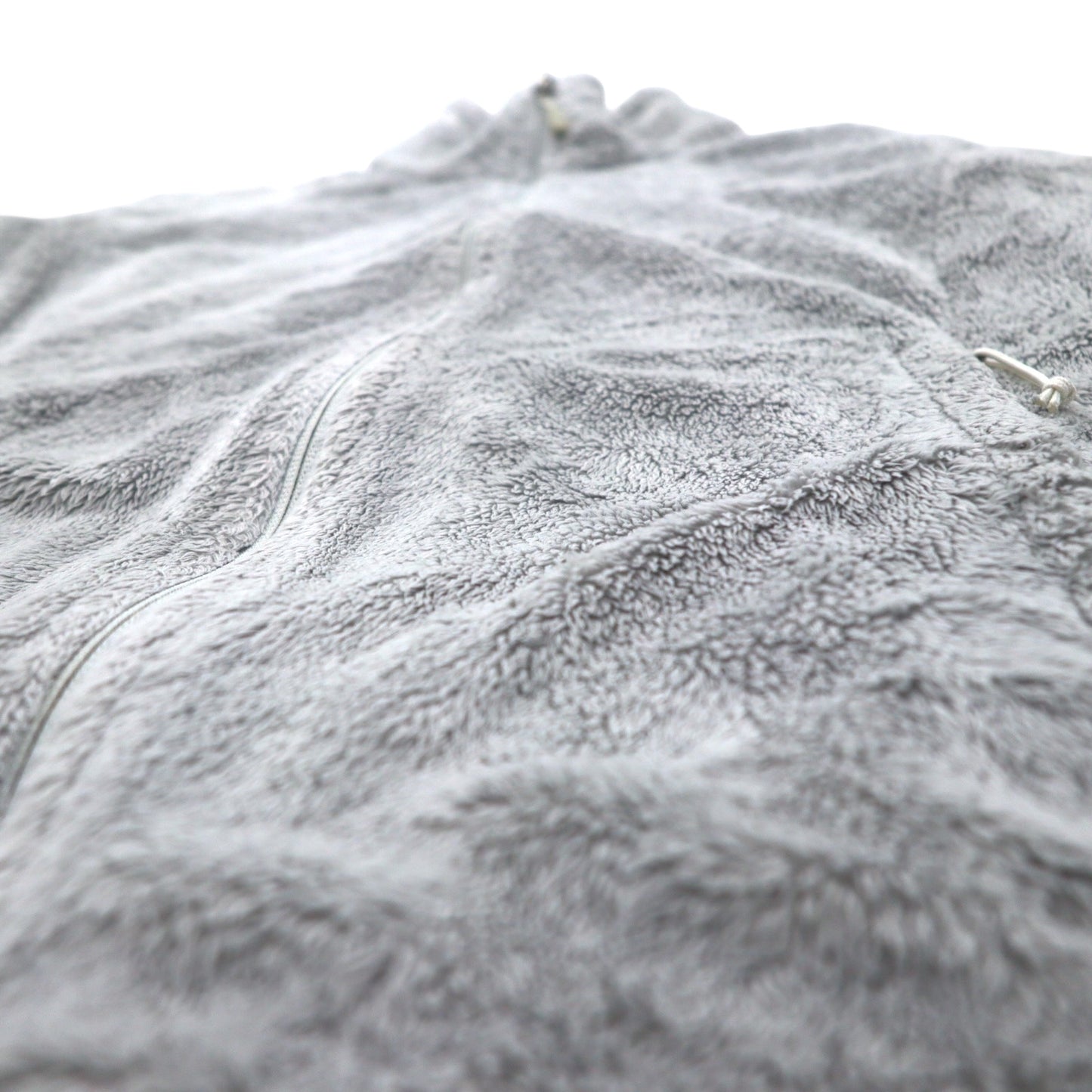 THE NORTH FACE Full Zip Fleece Jacket M Gray Polyester Logo Embroidery US Standard