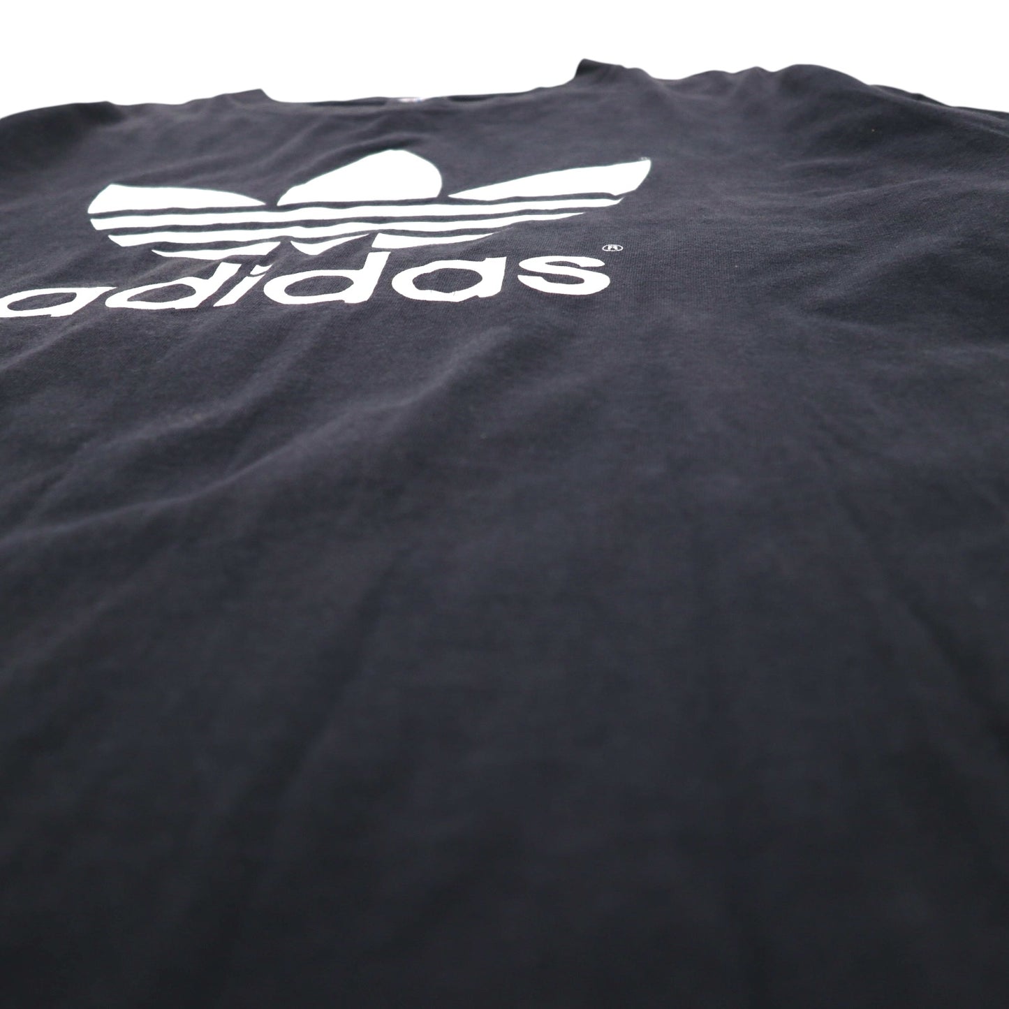 Adidas 80s USA Made Trefoil Double Sided Print T-Shirt 2XL Black Single Stitch Big Size