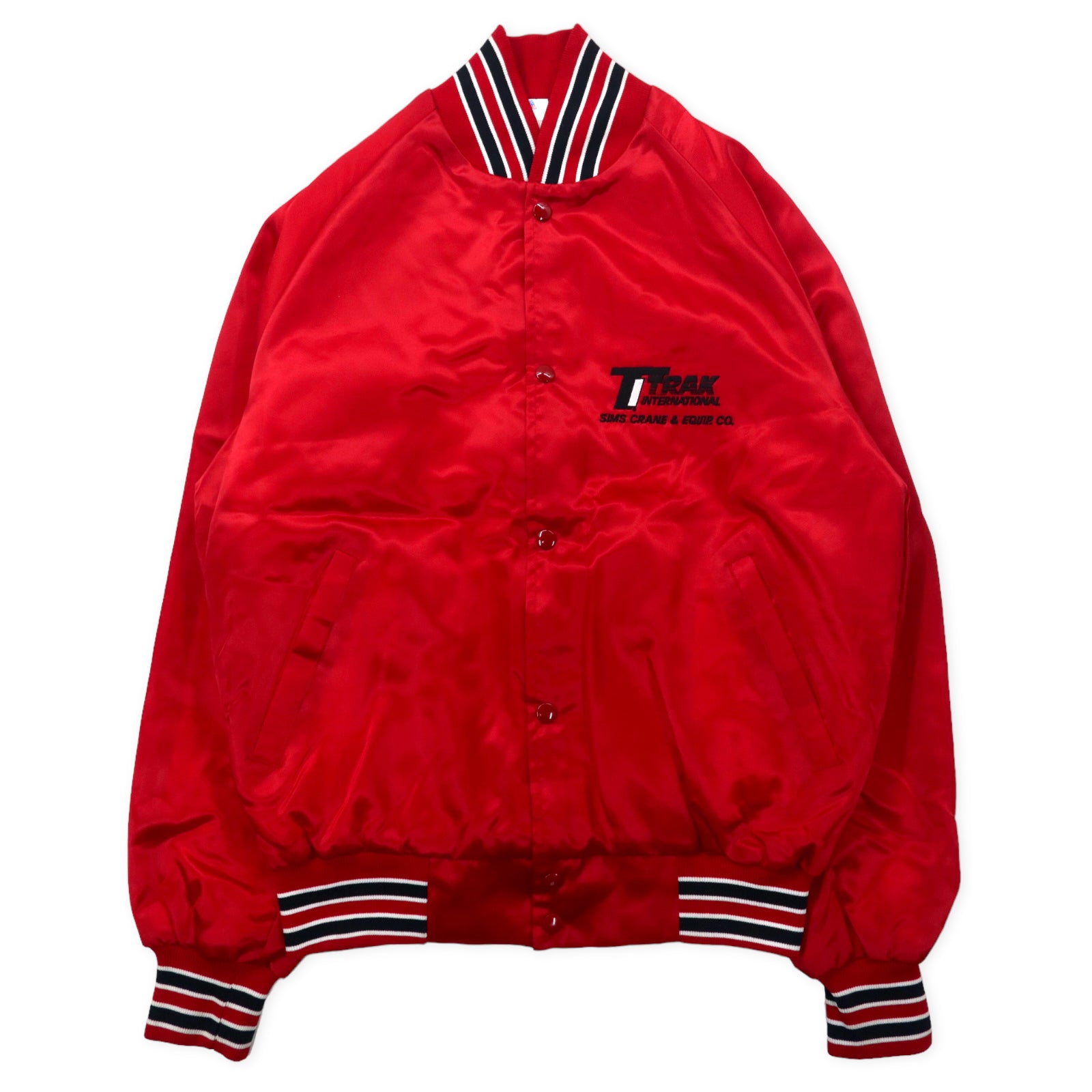 WESTARK USA MADE 90s Nylon Varsity Jacket M Red TRAK International 