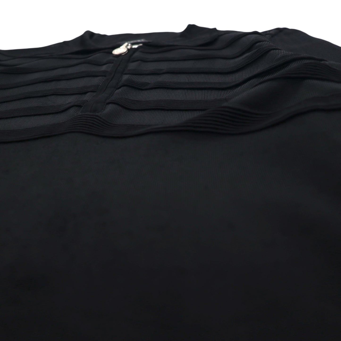VERSACE CLASSIC V2 イタリア製 ハーフジップ レーヨンニット シャツ L ブラック ストレッチ
