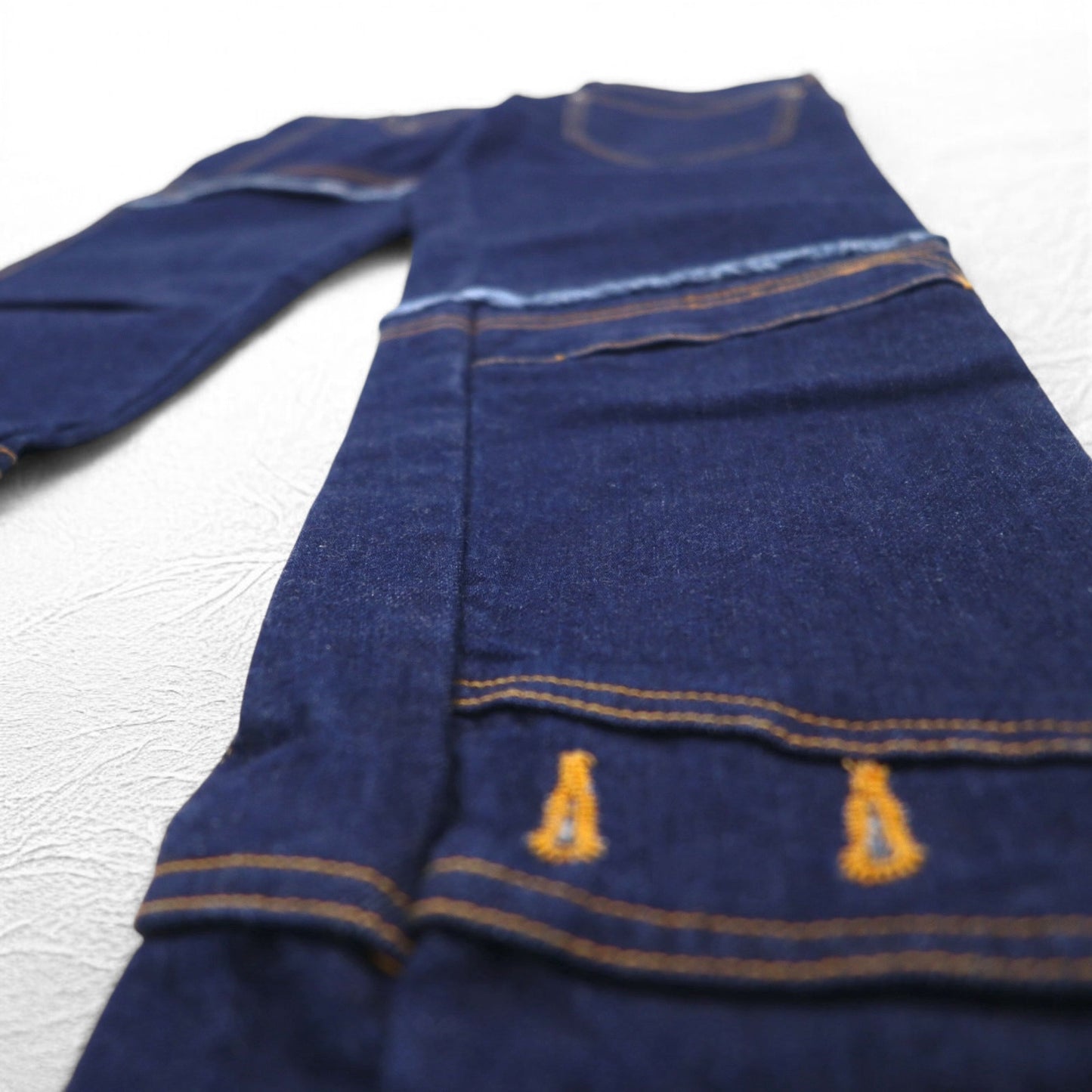 whowhat パズルデニム パンツ S インディゴ ブルー ストレッチ 日本製