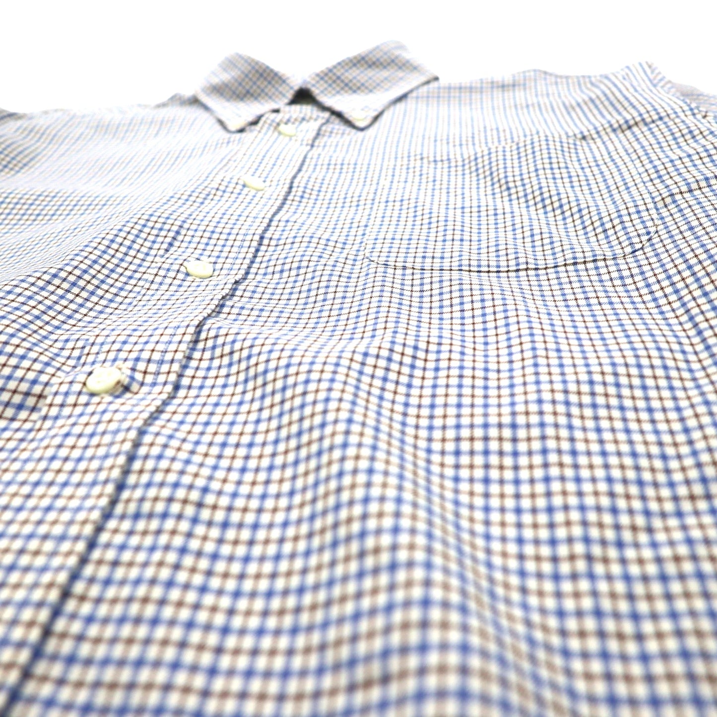LAUREN RALPH LAUREN Button-down shirt, XL, blue, cotton, check, CLASSIC FIT, NON IRON
