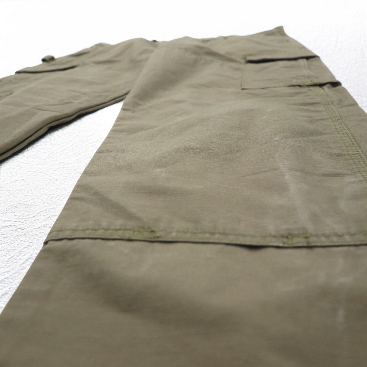 Wrangler WORKWEAR リップストップ カーゴパンツ XL カーキ コットン 10WMWR1BR