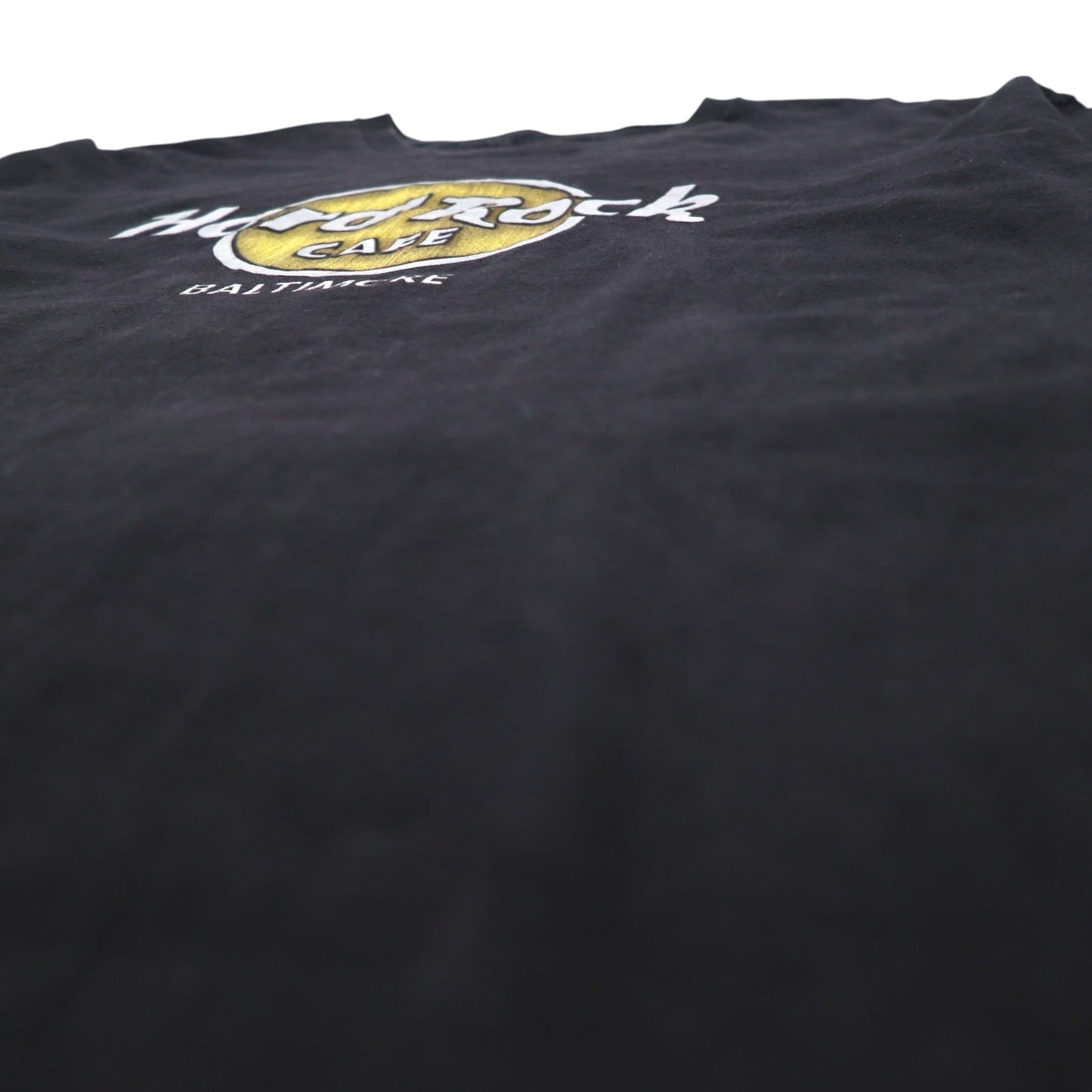 Hard Rock CAFE Logo Print T-Shirt L Black Cotton BALTIMORE Made in Mexico