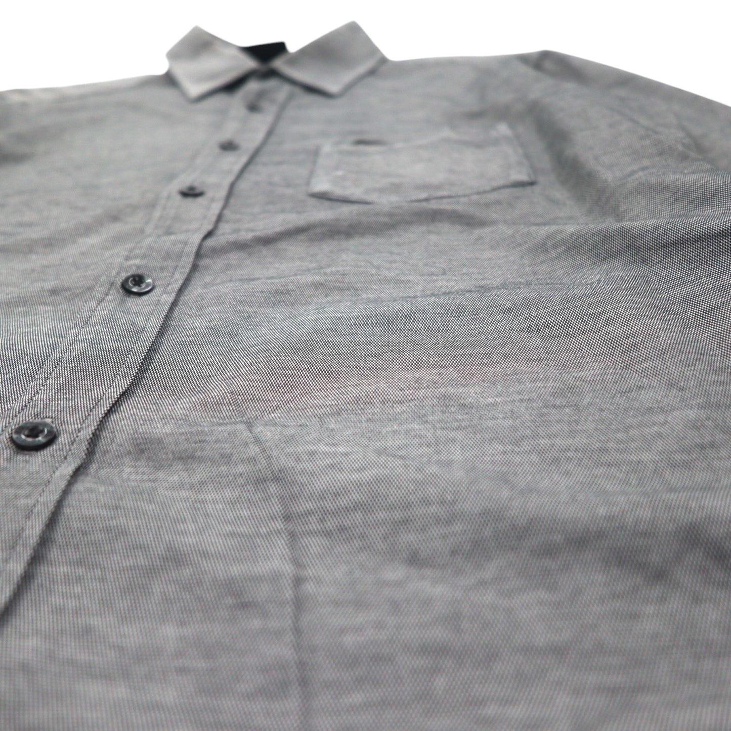 LACOSTE Pique Stretch Shirt, S, Grey, Cotton, One Point Logo, KH043C, Made in Japan