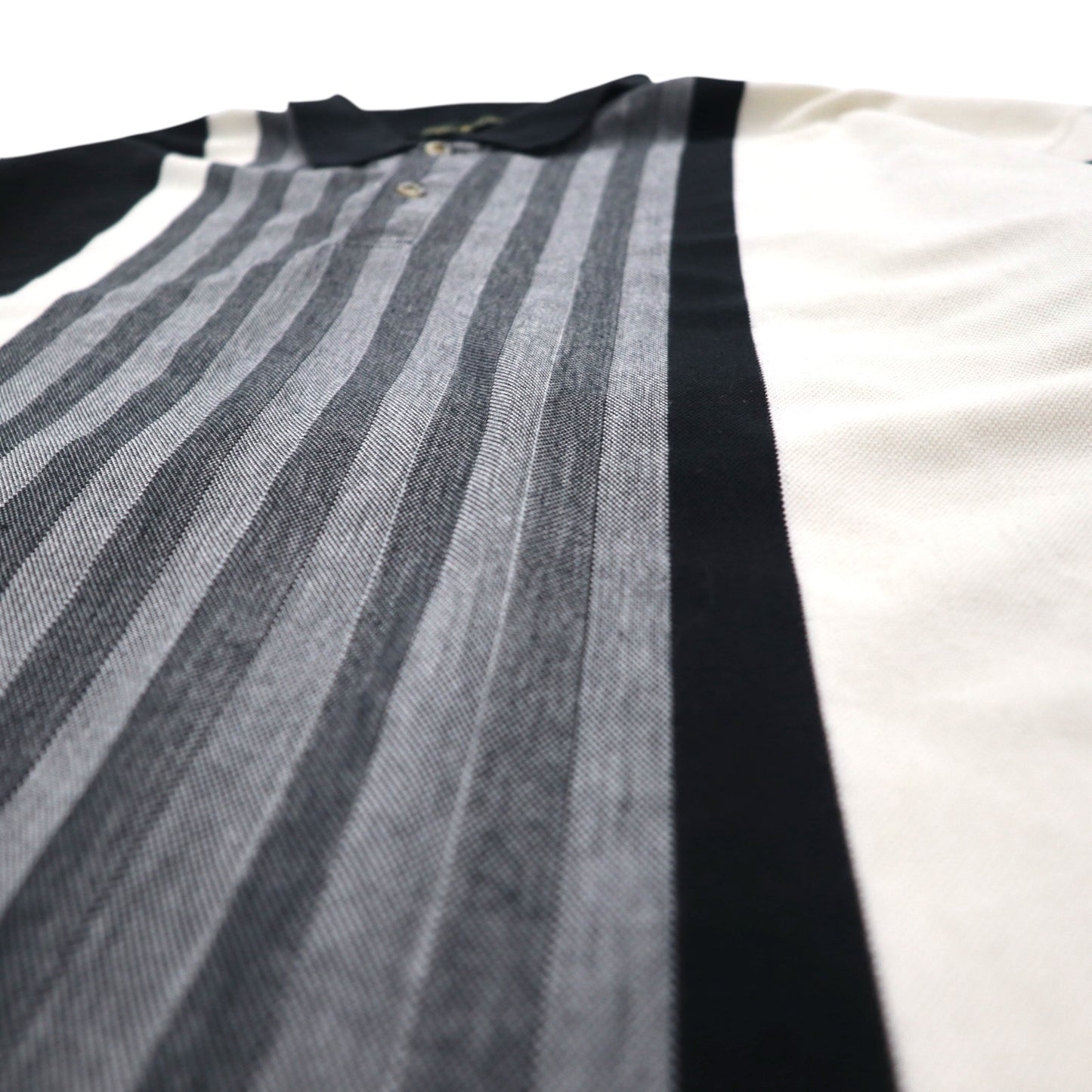 90年代 Knight of Round Table クレイジーパターン ポロシャツ 4XL モノクロ コットン ビッグサイズ