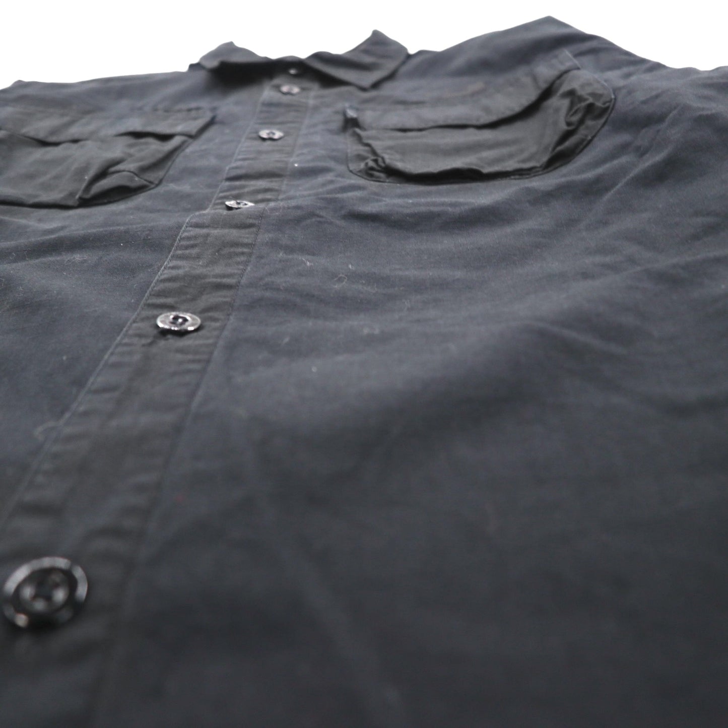 FUBU 2000s Ripstop Field Shirt, Size M, Black, Double Pocket Utility Shirt