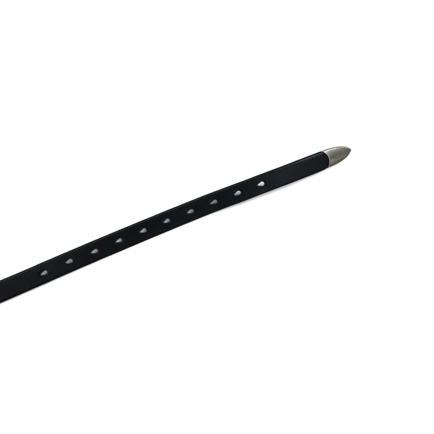 Genuine Leather Narrow Belt 牛革 ナロー ベルト L ブラック 未使用品