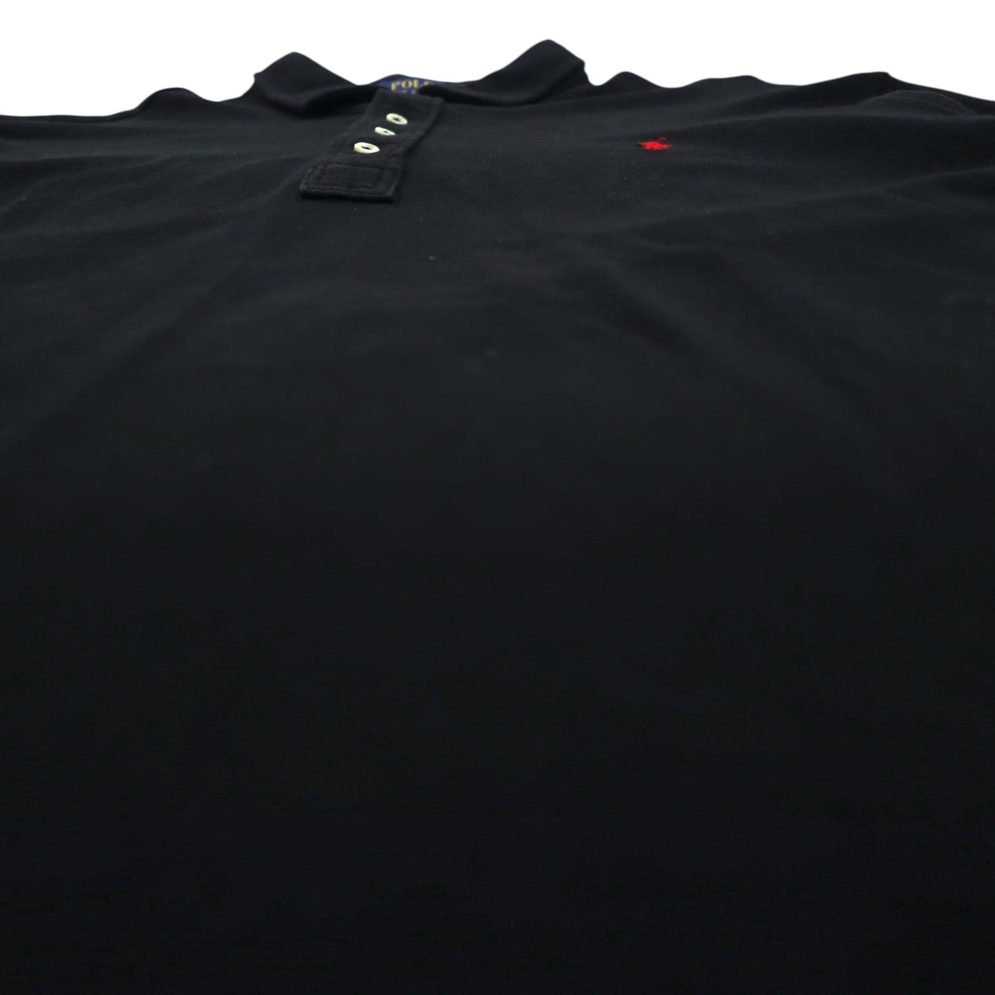 Polo Ralph Lauren Oversized Long Sleeve Rugby Shirt, Size 2XL, Black, Pique, Small Pony Embroidery