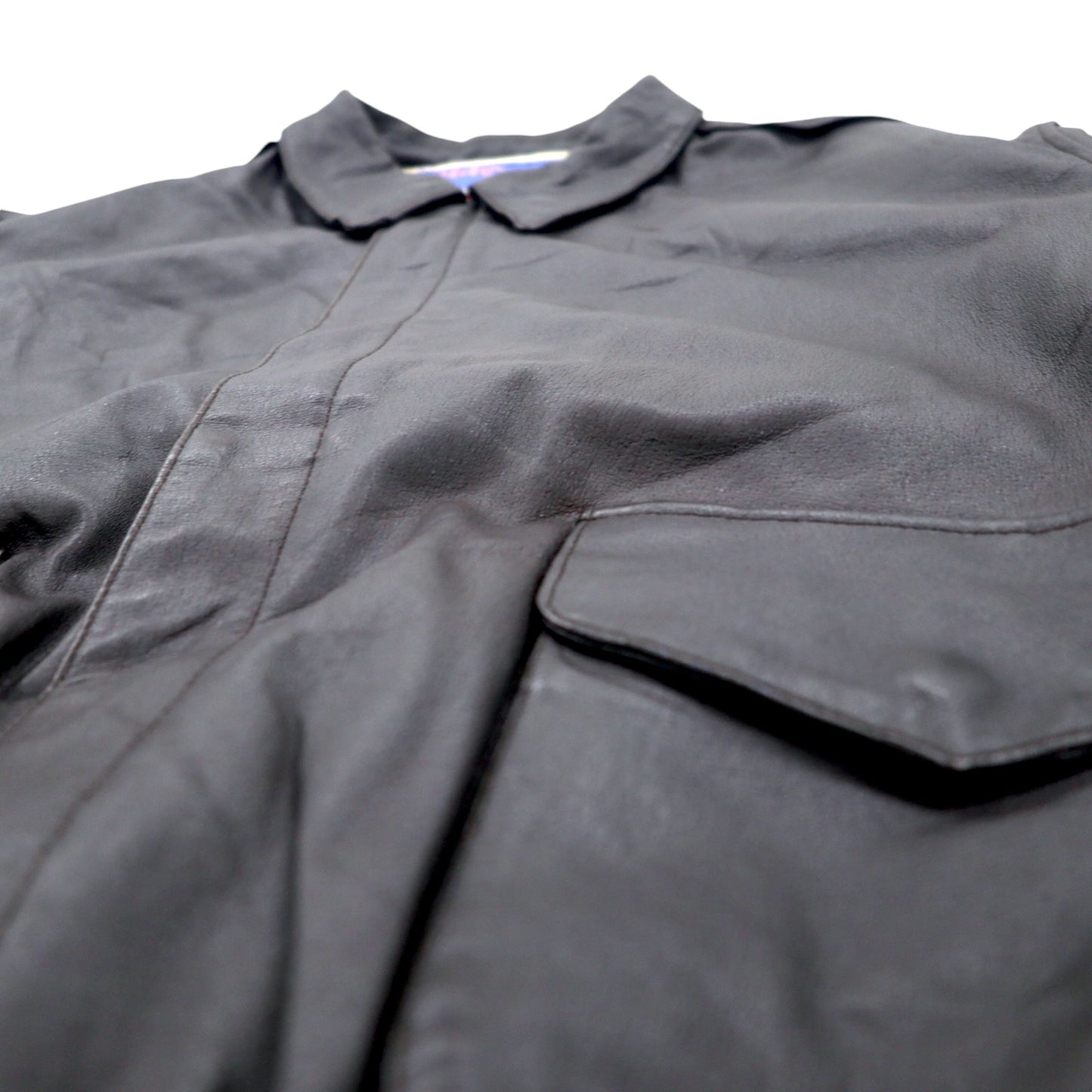 AIRBORNE Leather A-2 Flight Jacket L Brown Stars and Stripes