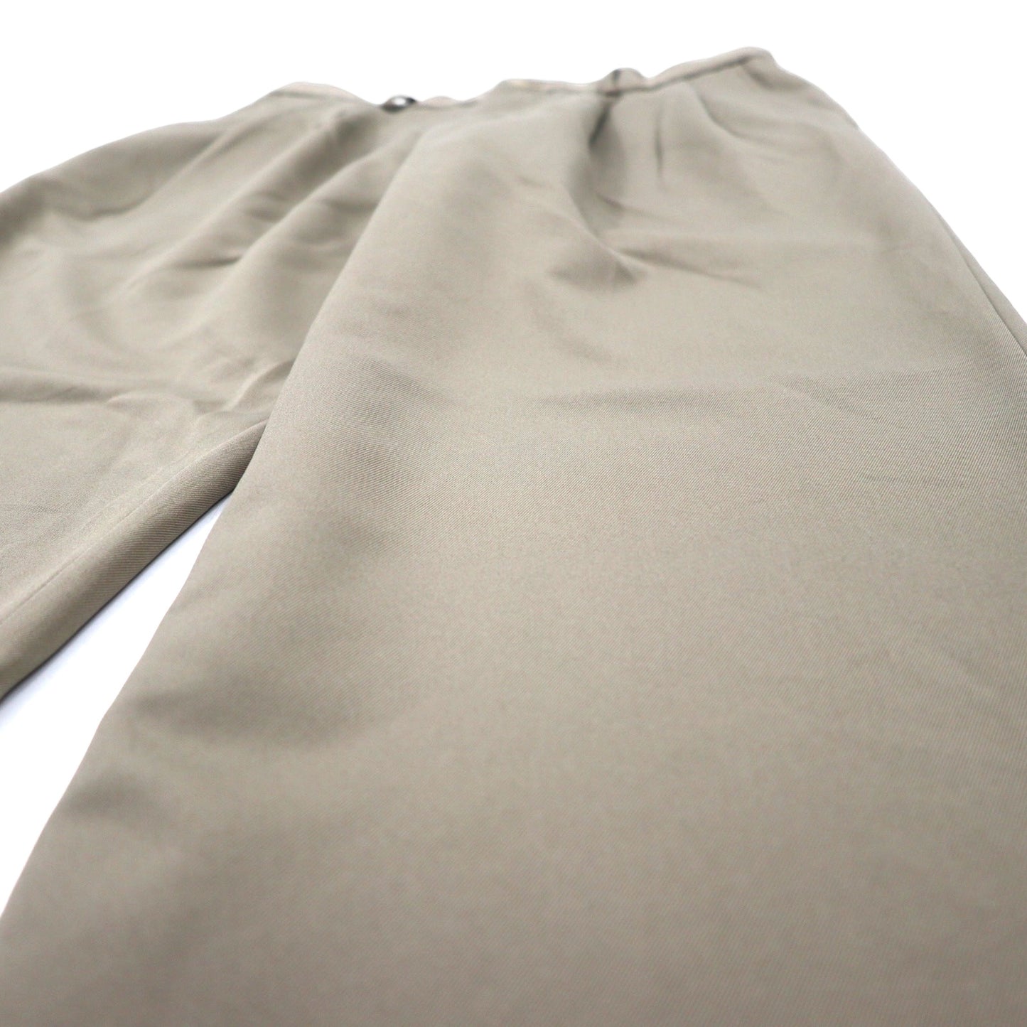 90年代 VAN HEUSEN タック ワイド スラックスパンツ 30 ベージュ ポリエステル