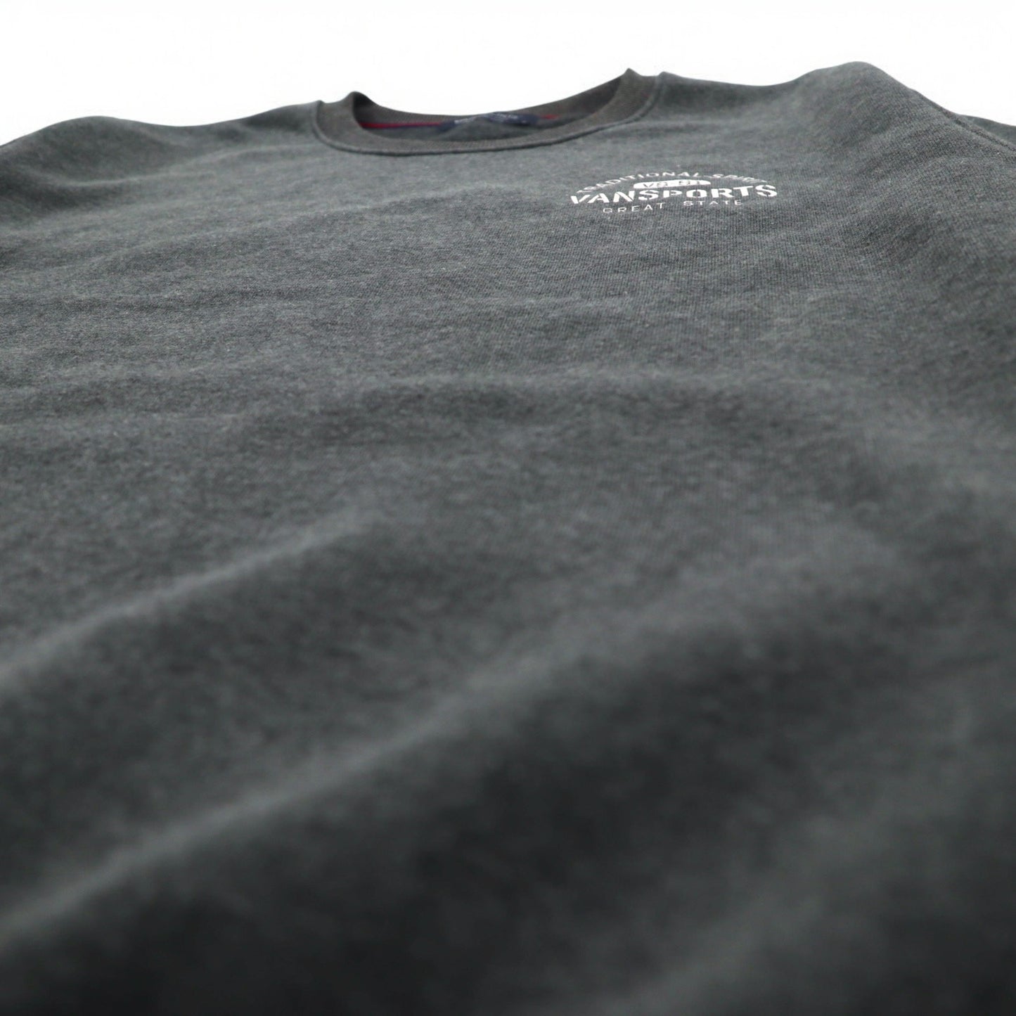 VAN SPORTS クルーネック スウェット L グレー 裏起毛 バックプリント