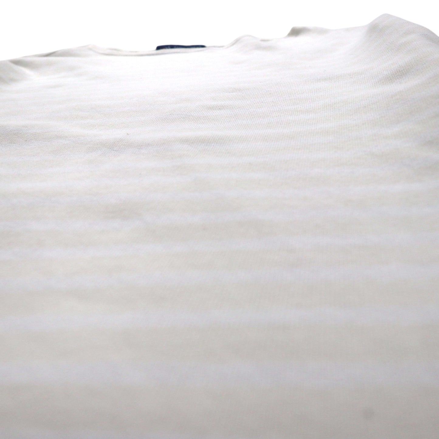 SAINT JAMES ボーダー バスクシャツ ロングスリーブ Tシャツ L ホワイト ベージュ ボートネック フランス製