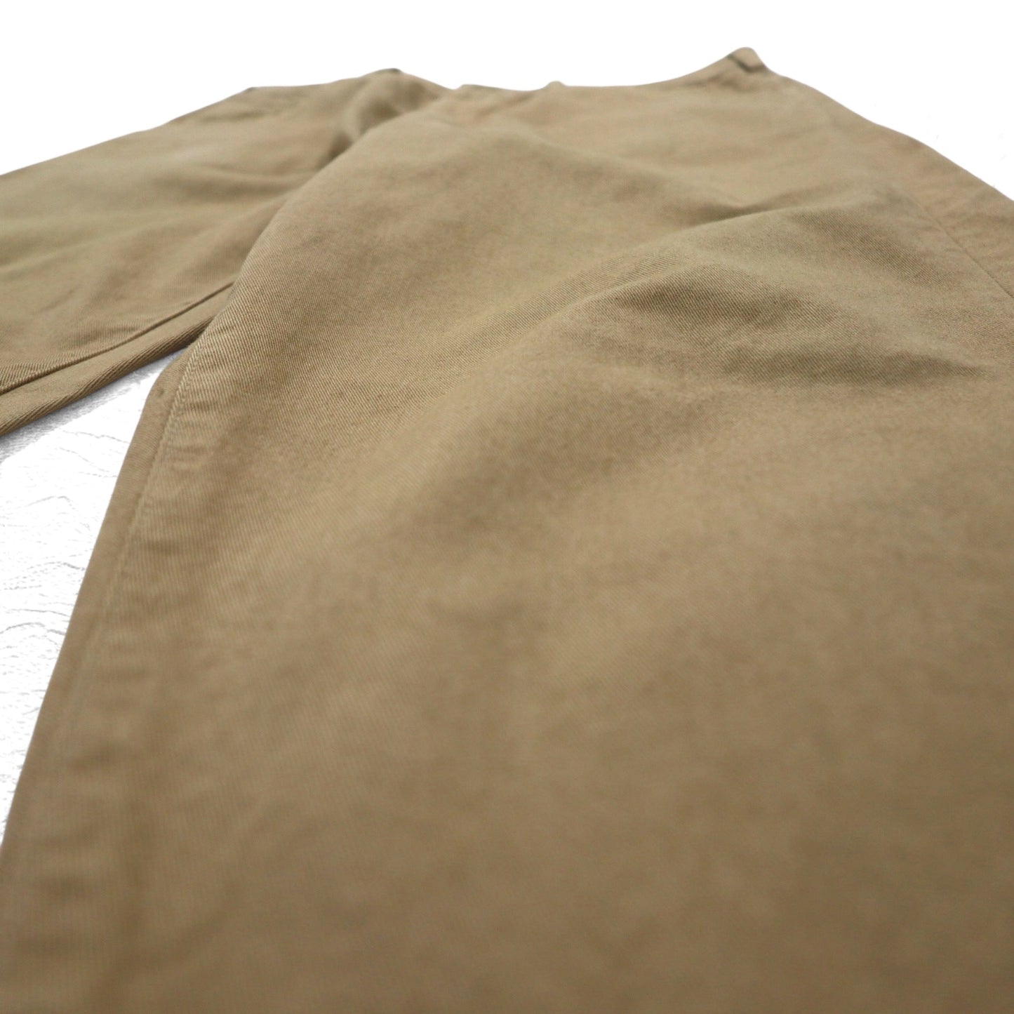 bukht カットオフ ワイド テーパード チノパンツ M ベージュ コットン 日本製