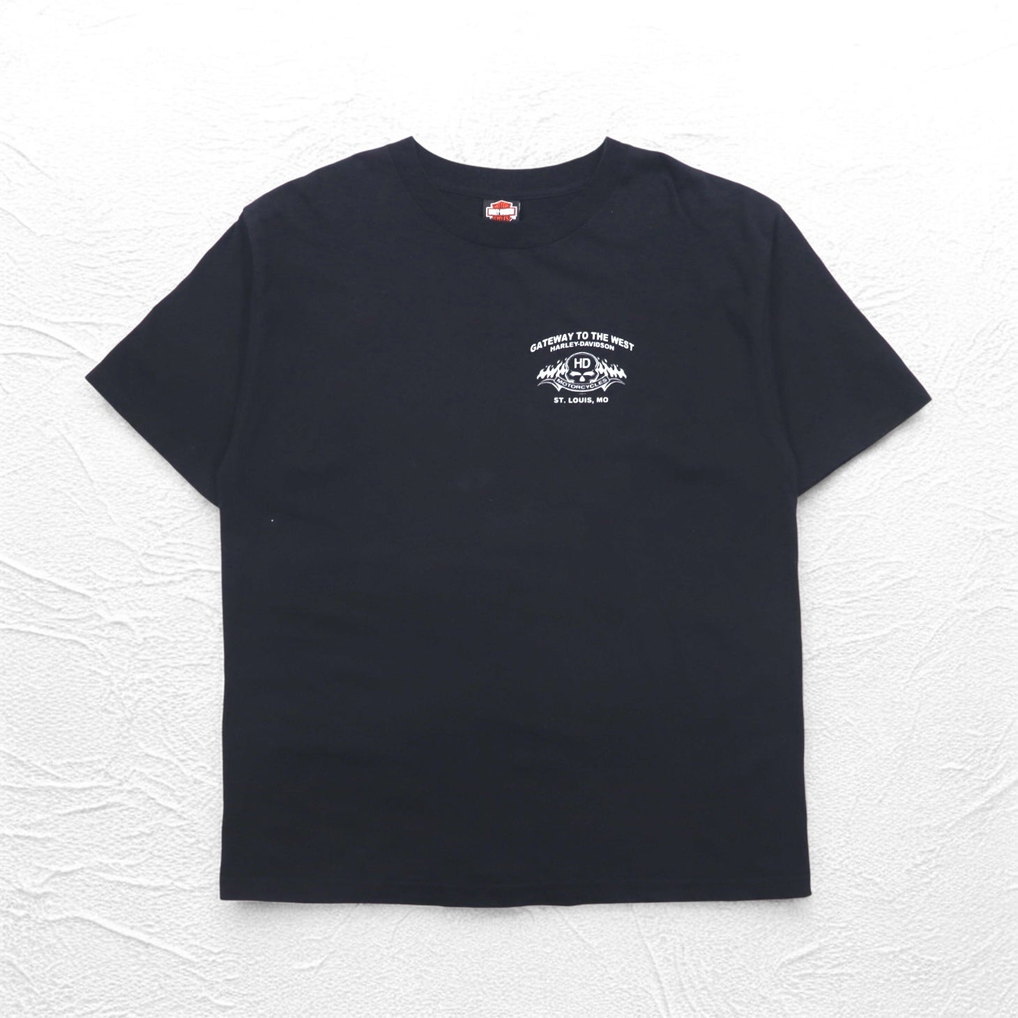 HARLEY DAVIDSON 00年代 USA製 ファイヤーパターン スカルプリント T 