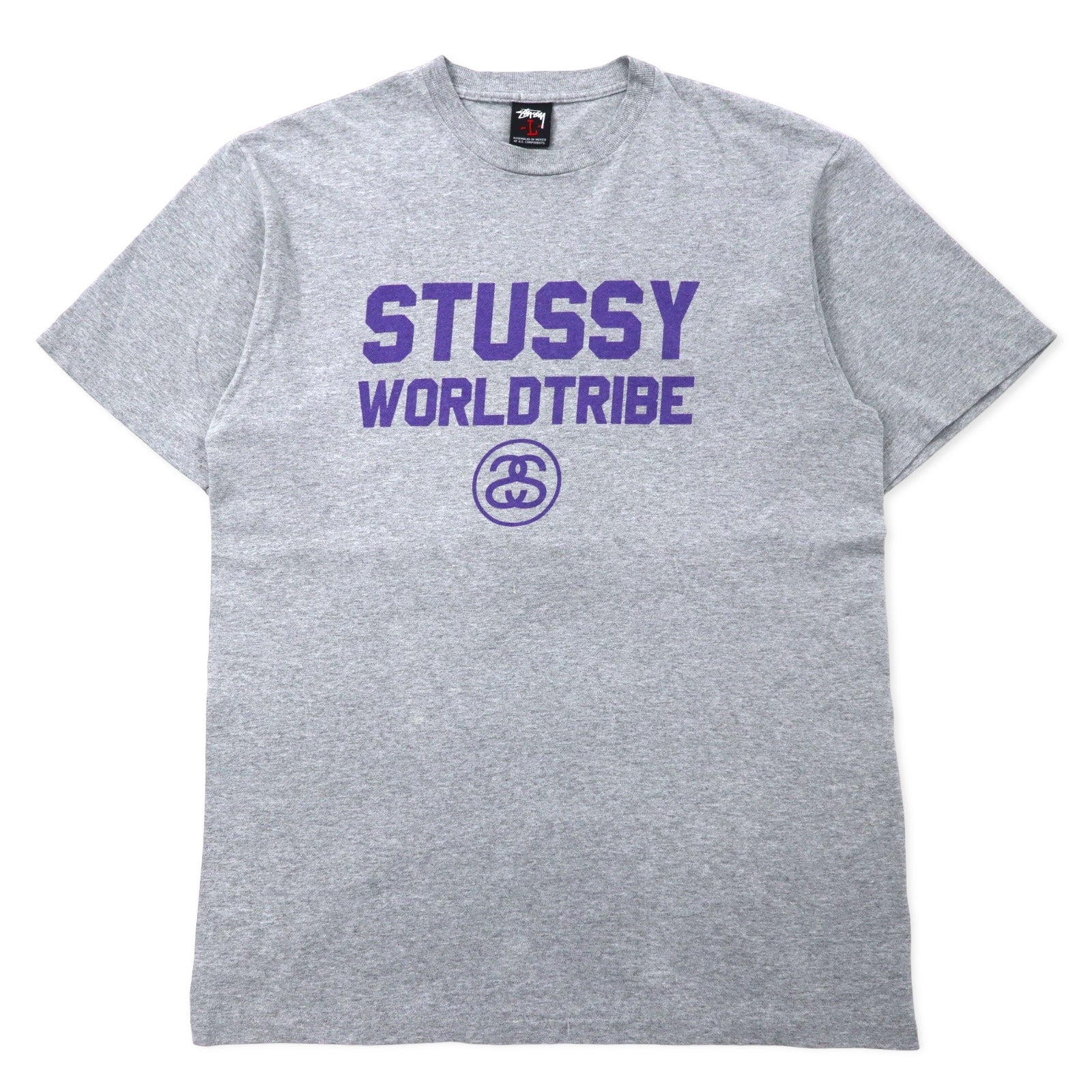 Stussy 00s Chanel Logo T-SHIRT L Gray Cotton WORLD TRIBE Black Tag ...