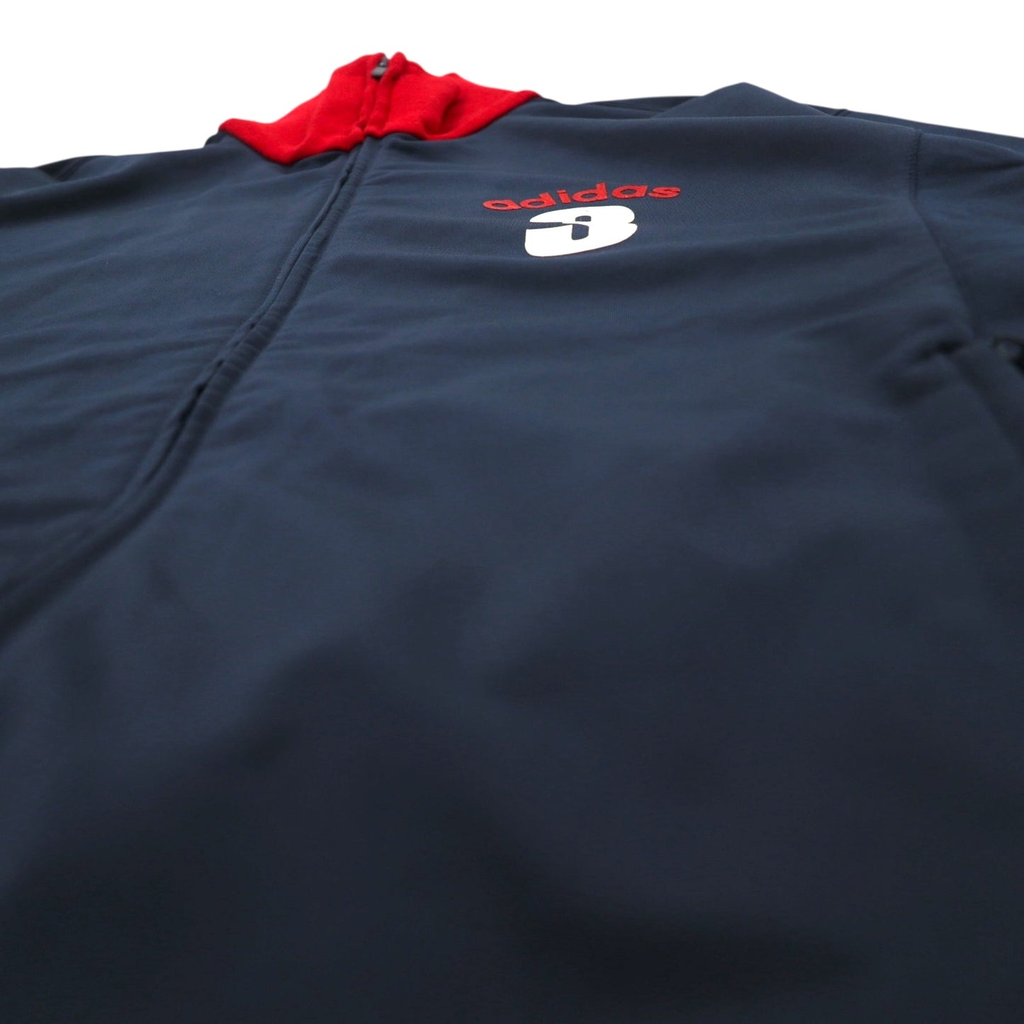 adidas 00s High Neck Track Jacket Jersey L Navy Red Numbering Polyester