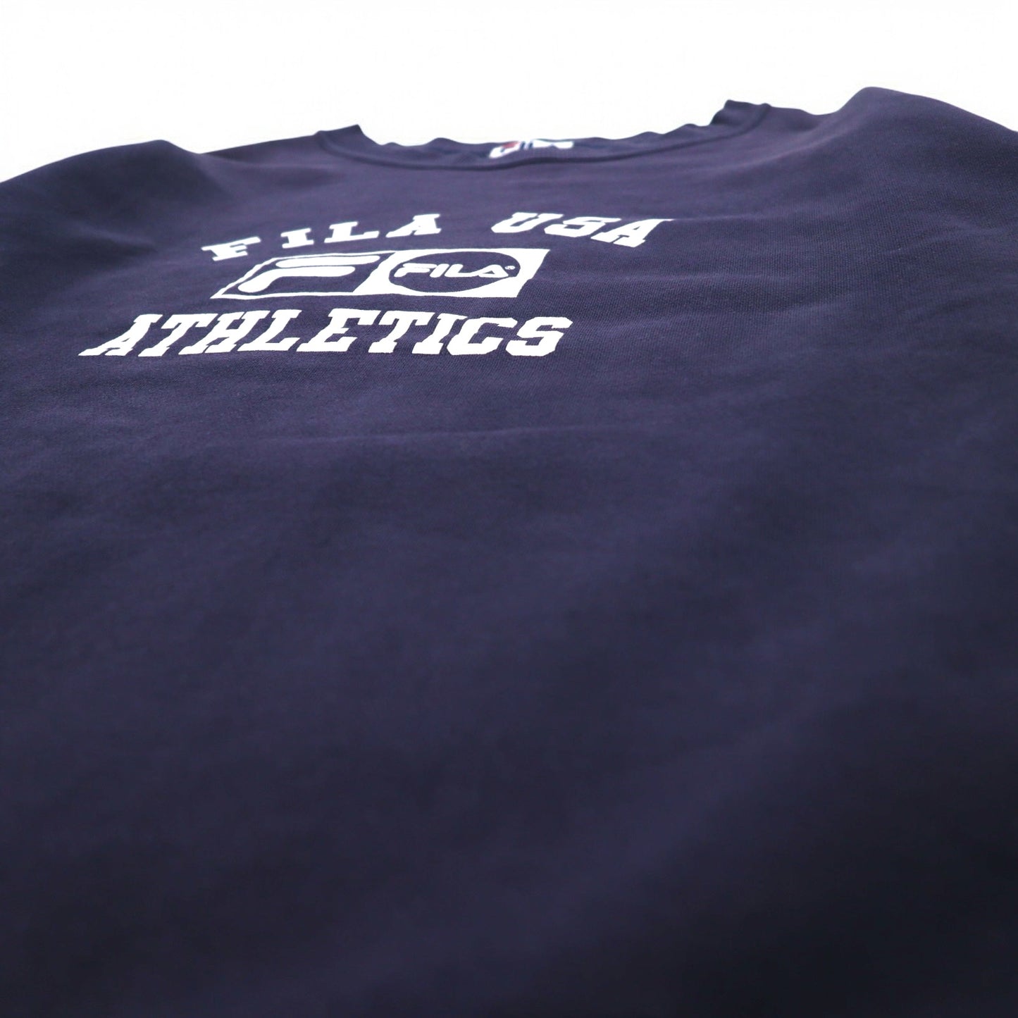 FILA Made in Canada 90s College Logo Sweatshirt L Navy Cotton Print