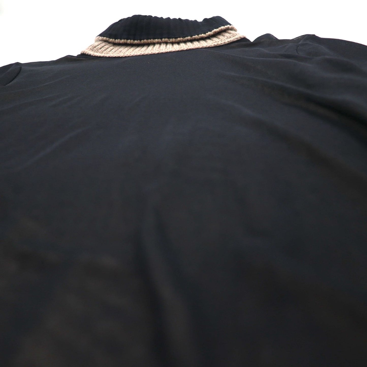 Maison Martin Margiela タートルネック シースルートップ セカンドスキン M ブラック レーヨン カシミヤ混 S51GC0286 593-2011 イタリア製