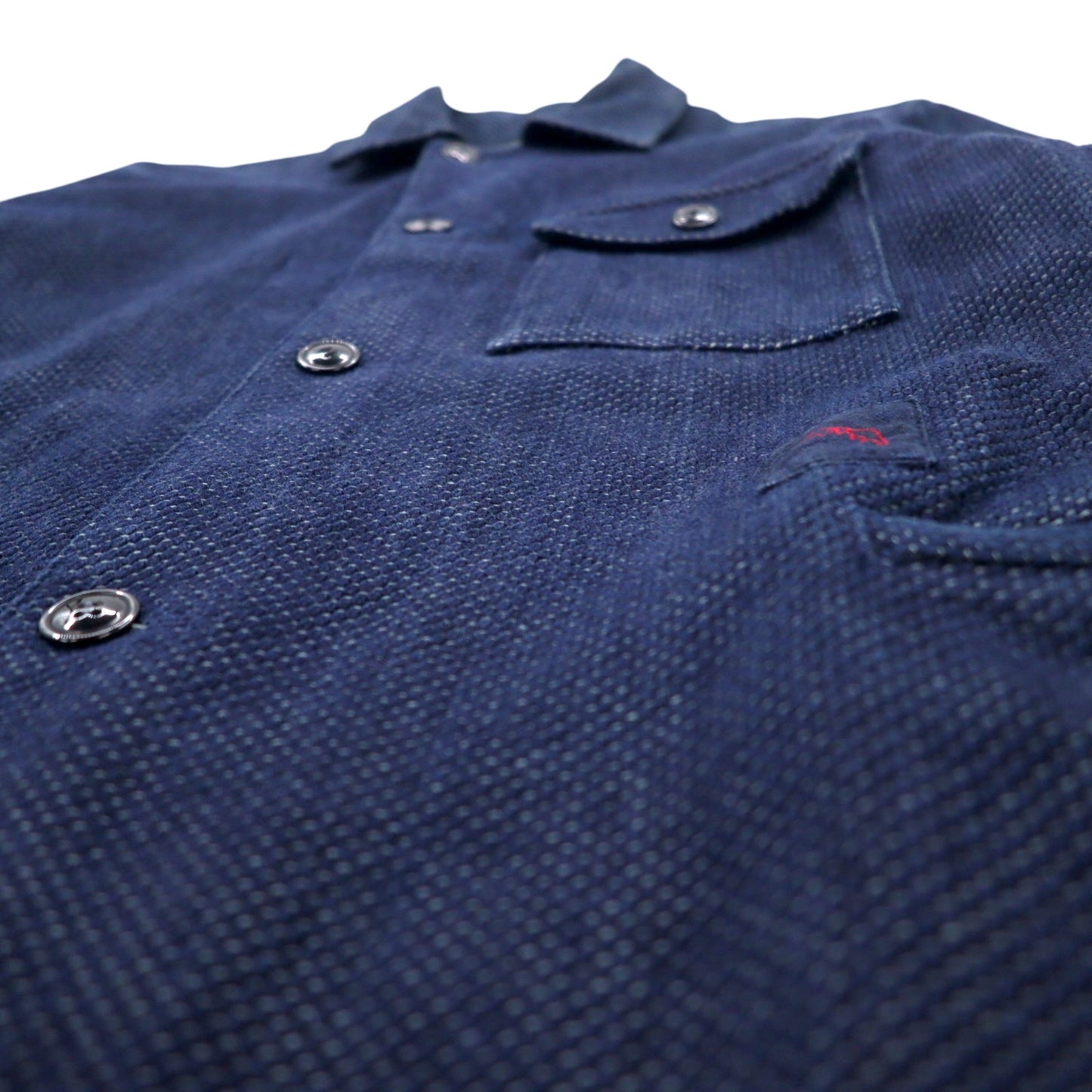 BLUE BLUE Sashiko Coverall L Navy Indigo Cotton Made in Japan