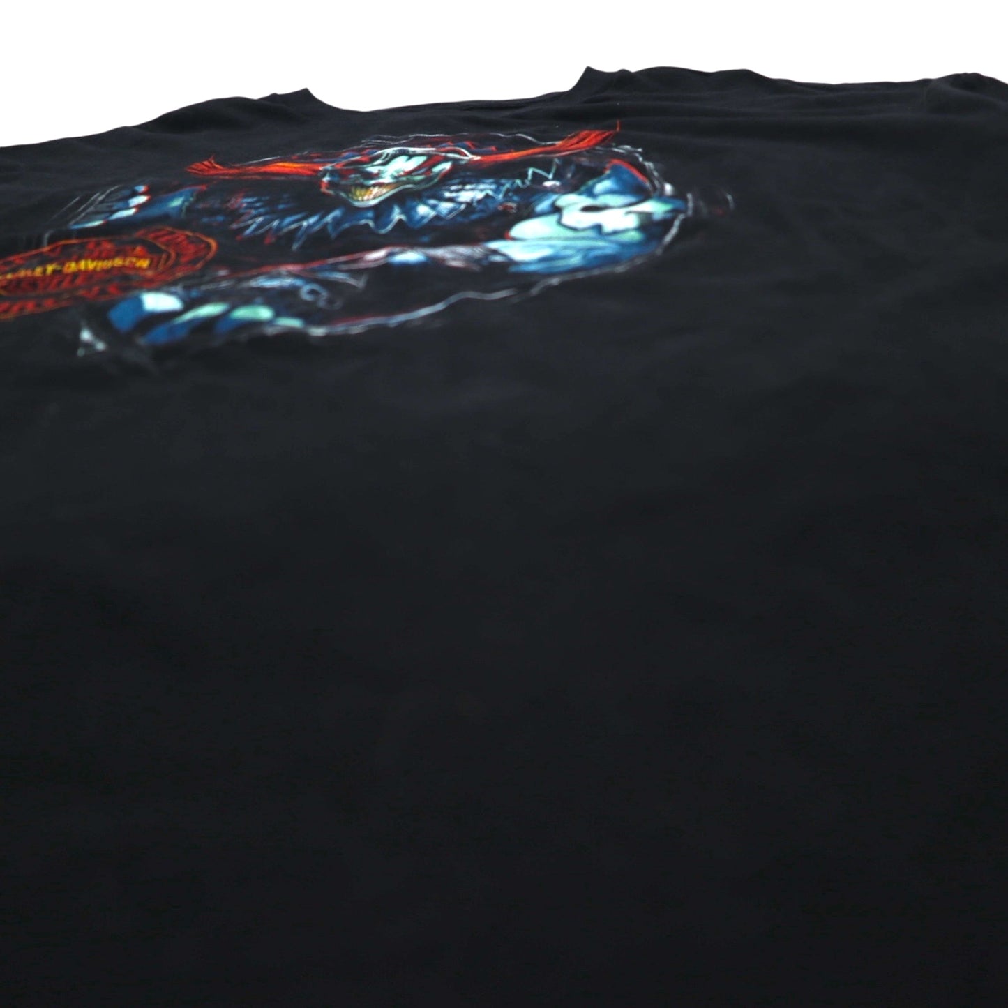 HARLEY DAVIDSON Double-sided Print T-shirt 2XL Black Cotton Skull Clown BALTIMORE Big Size