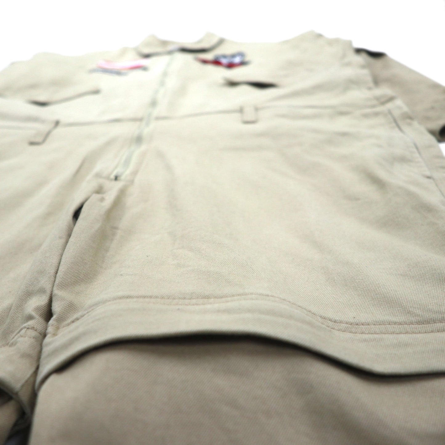 PUNK DRUNKERS Earth-Connecting Convertible All-in-One, Large, Beige, Cotton