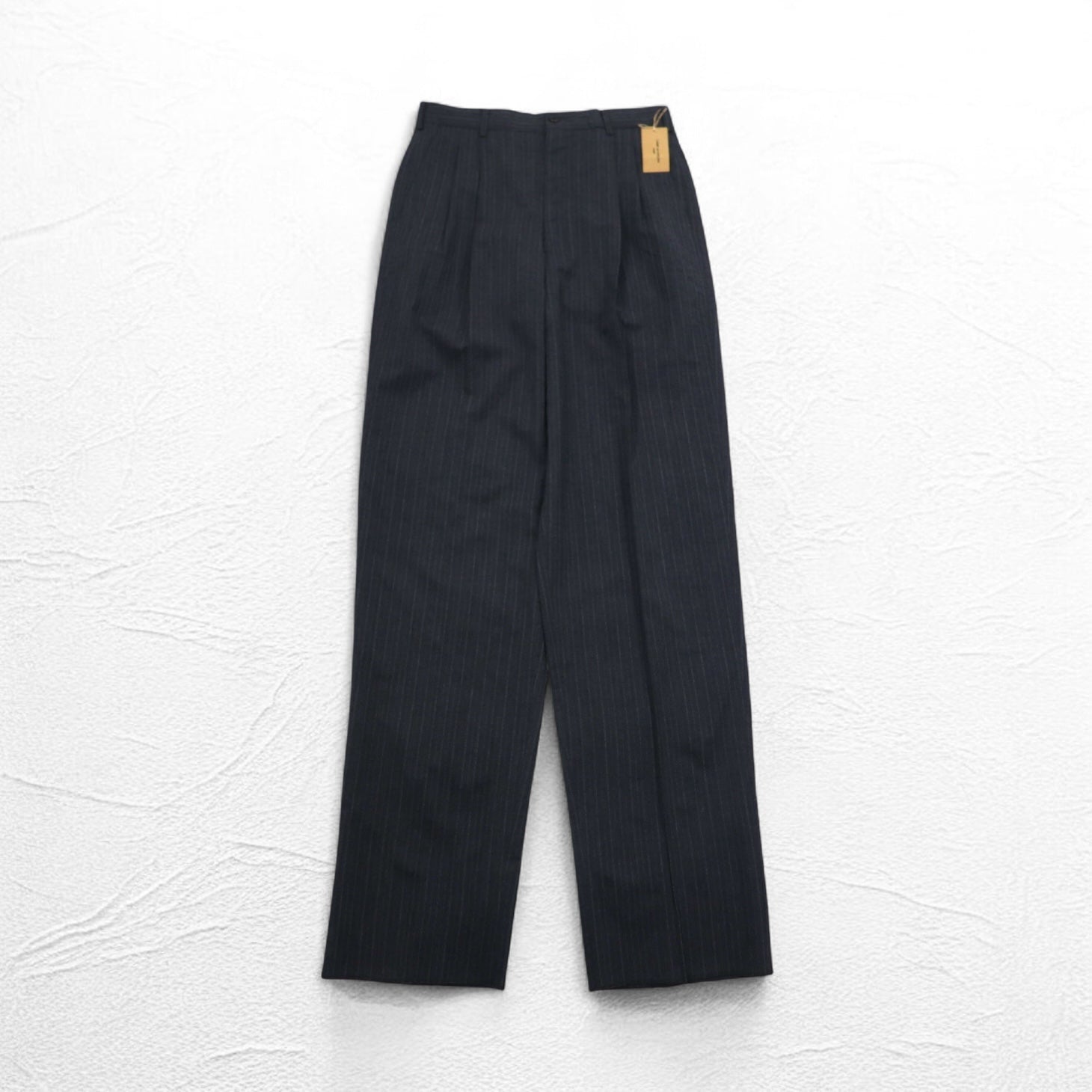 COMME des GARCONS 80s Tuck Slacks Pants L Gray Striped HP-1103L