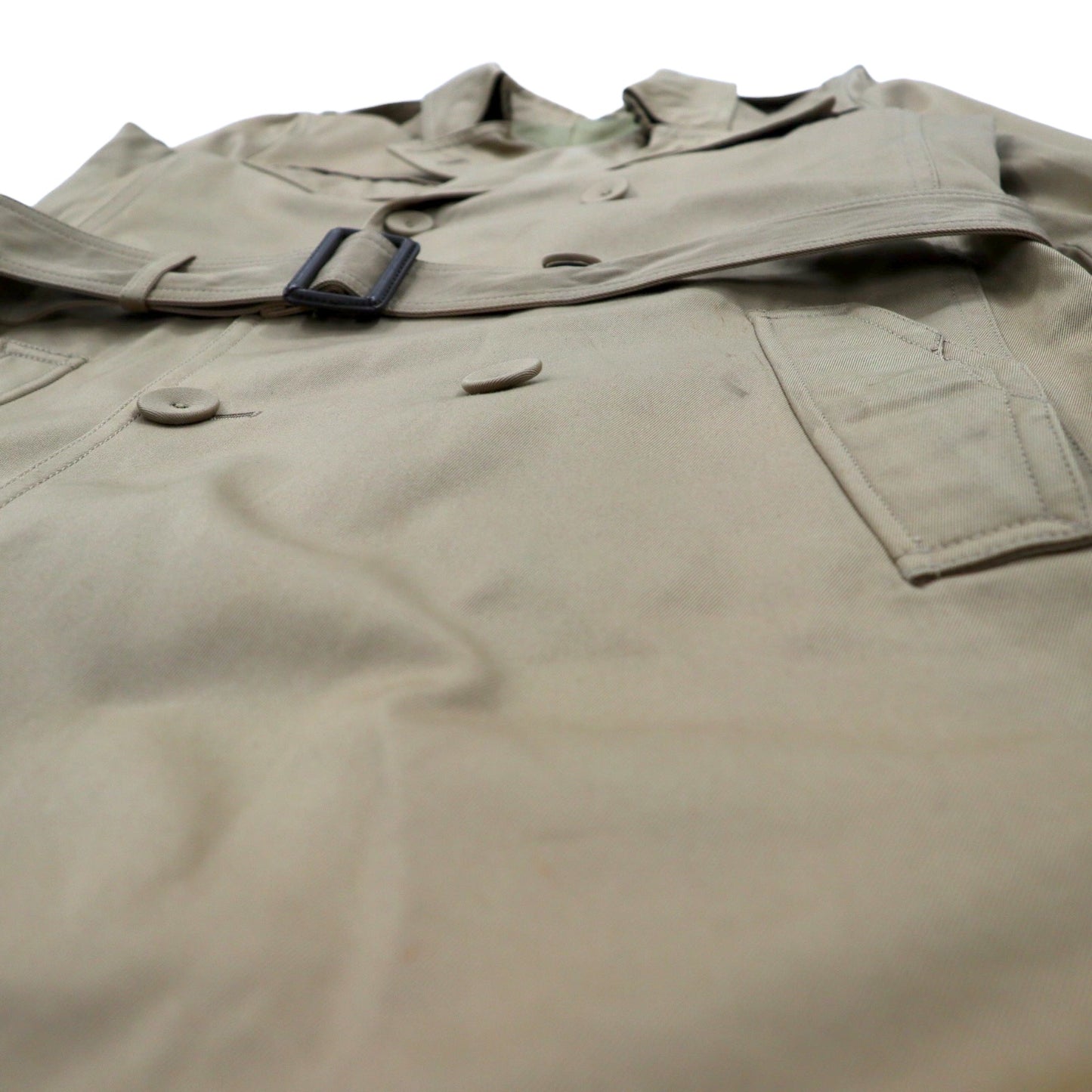 UNTITLED MEN ダブルブレスト トレンチコート L ベージュ コットン ウエストベルト付き