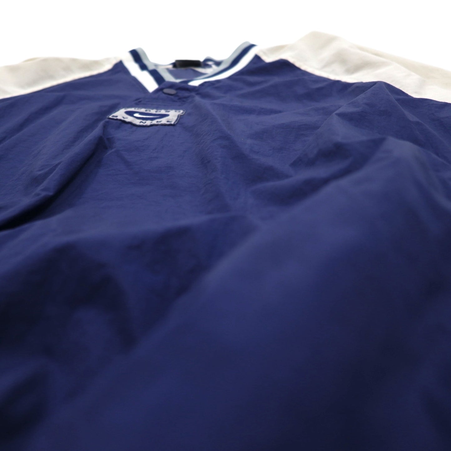 NIKE 90s Silver Tag Ribline Piste Pullover Nylon Jacket L Navy Swoosh