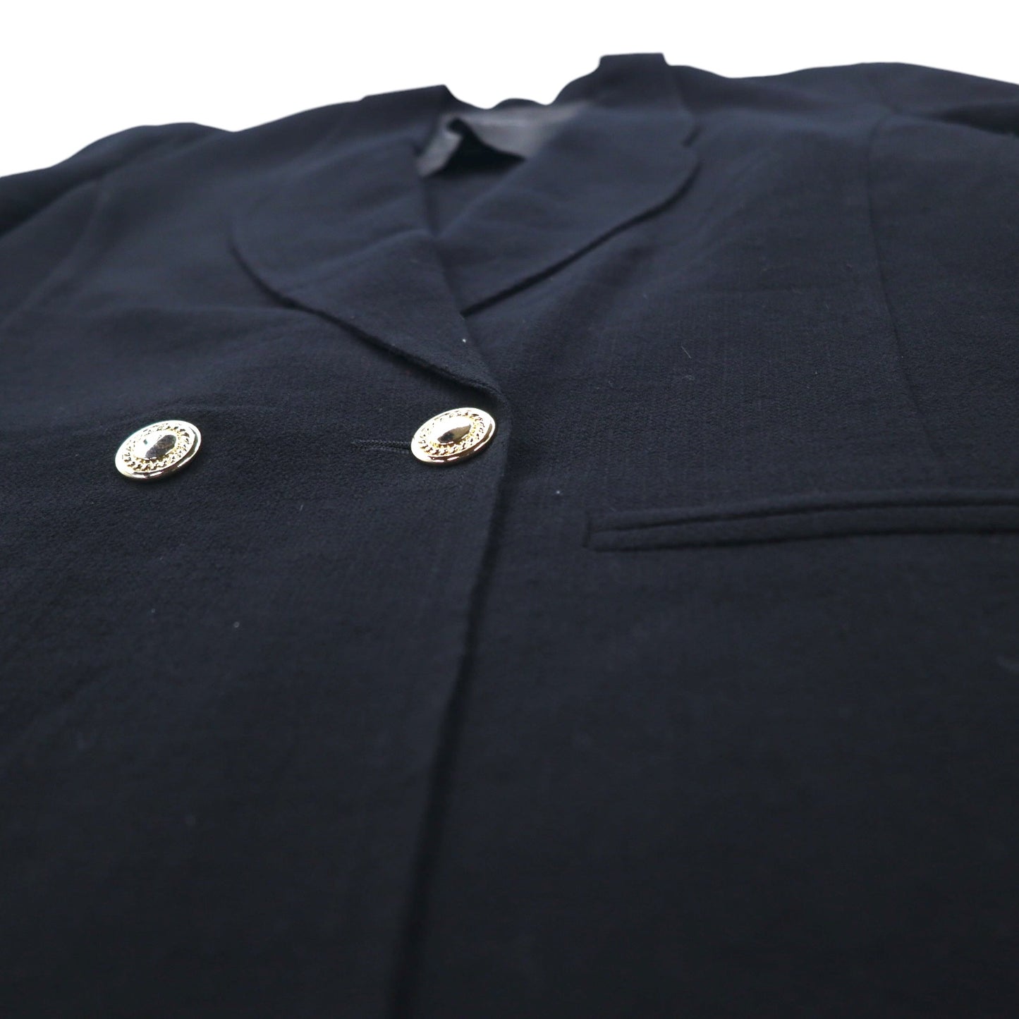 Burberrys オールド ダブルブレスト テーラードジャケット ブレザー M ブラック ウール 金ボタン 日本製