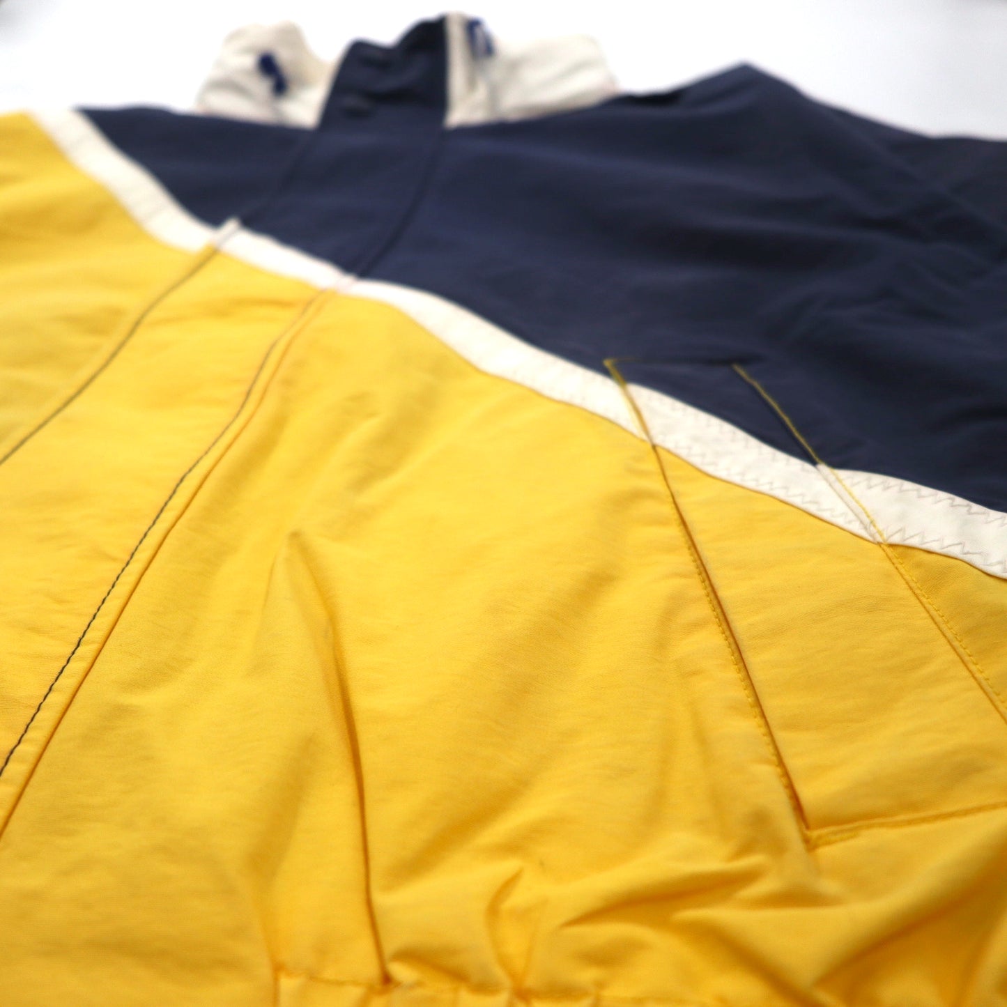 TOMMY HILFIGER 90年代 セーリングジャケット L イエロー ネイビー ナイロン フード収納式