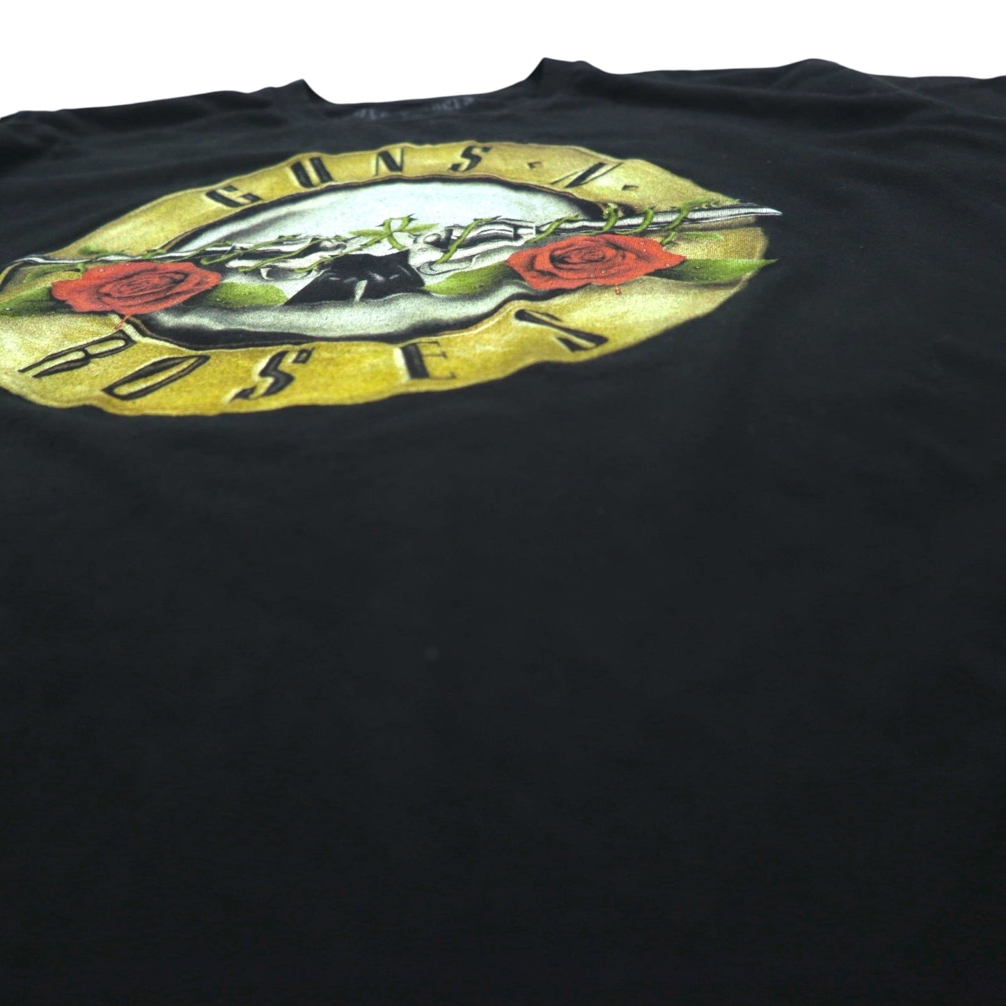 GUNS N' ROSES Band T-Shirt L Black Cotton Made in Mexico