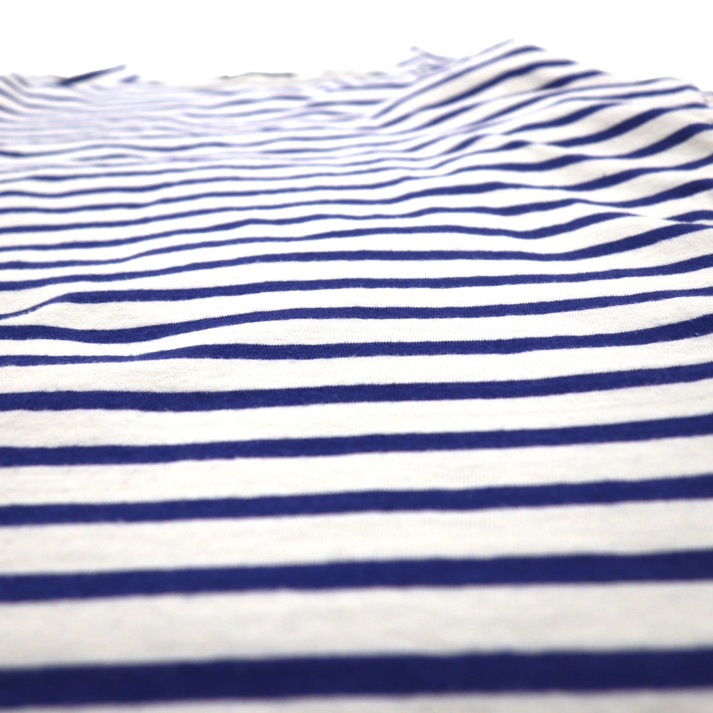 UNUSED ボーダーTシャツ L ブルー ホワイト コットン 日本製