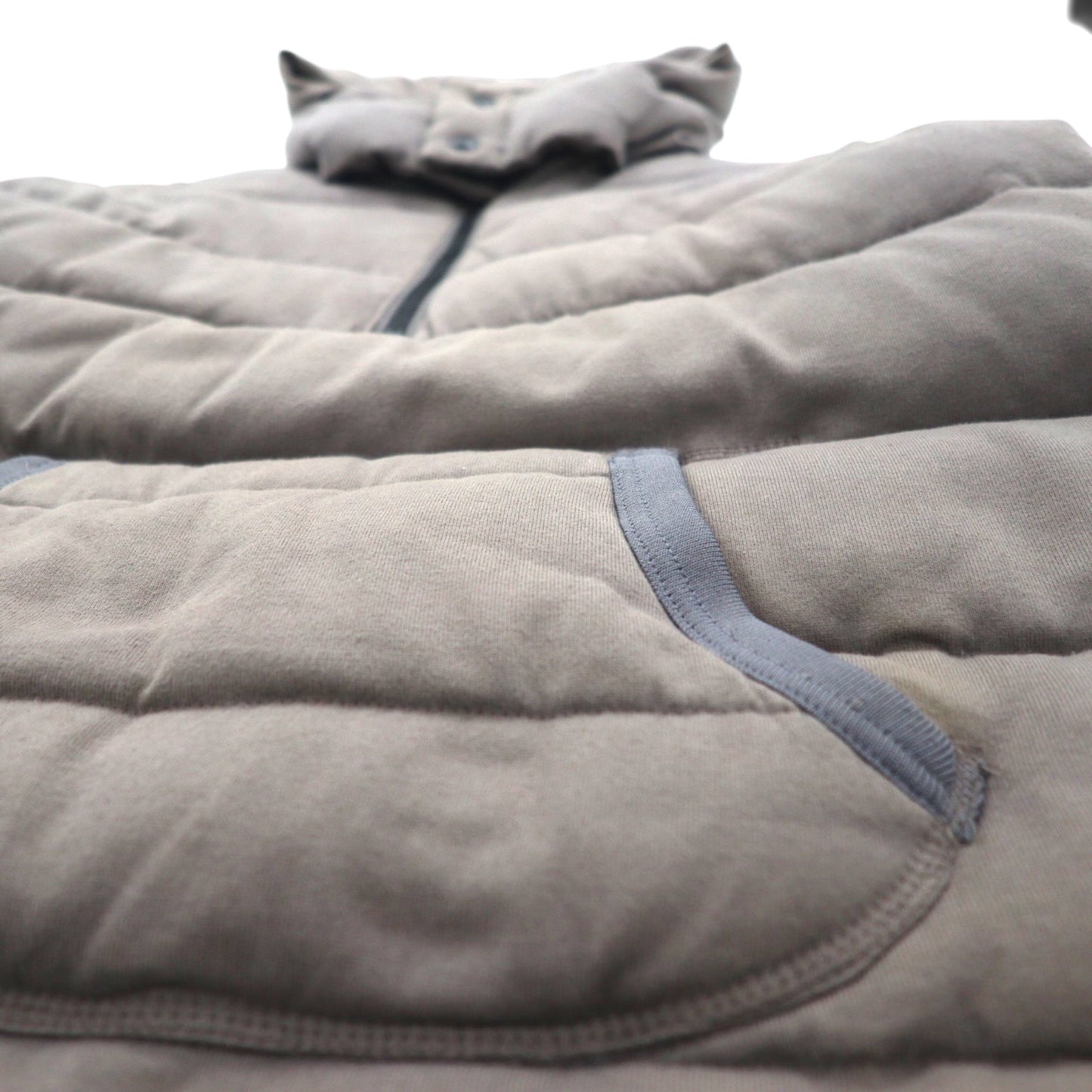 KITH x NANO UNIVERSE x Nishikawa Down NAKAMEGURO QUARTER-ZIP PULLOVER CINDER Pullover Down Jacket, Size S, Kangaroo Pocket, Anorak Parka, KH1080