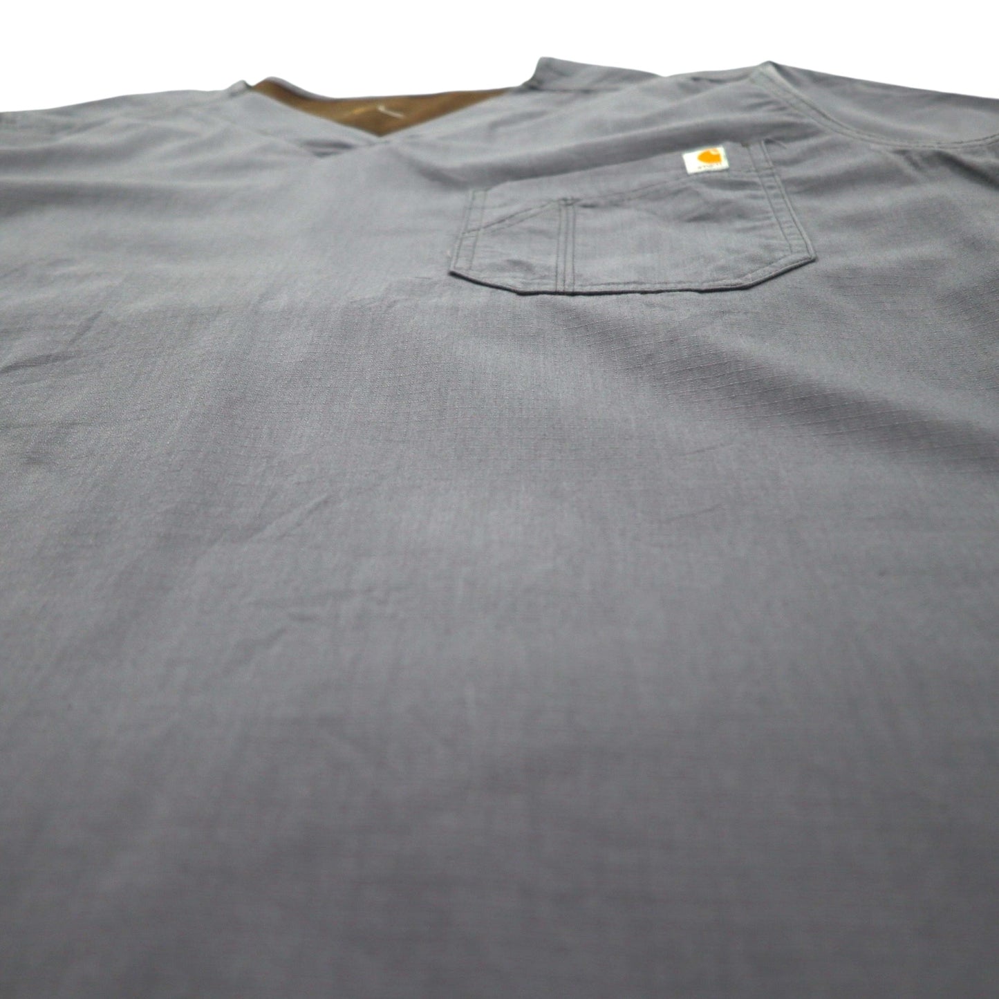 carhartt リップストップ プルオーバー メディカルシャツ ドクターシャツ L グレー 胸ポケット C15108
