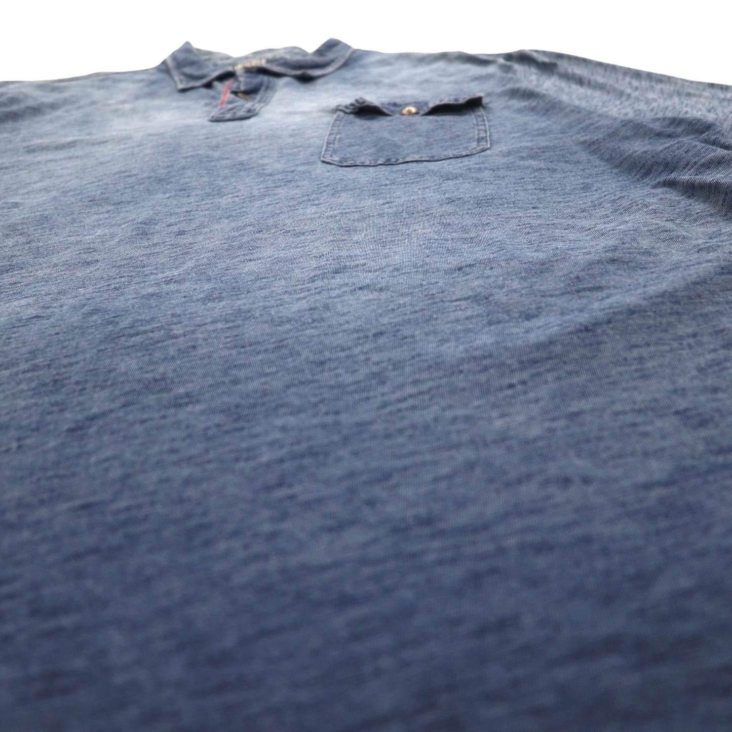 Polo by Ralph Lauren インディゴ ポロシャツ 2XLT ブルー 胸ポケット コンチョボタン